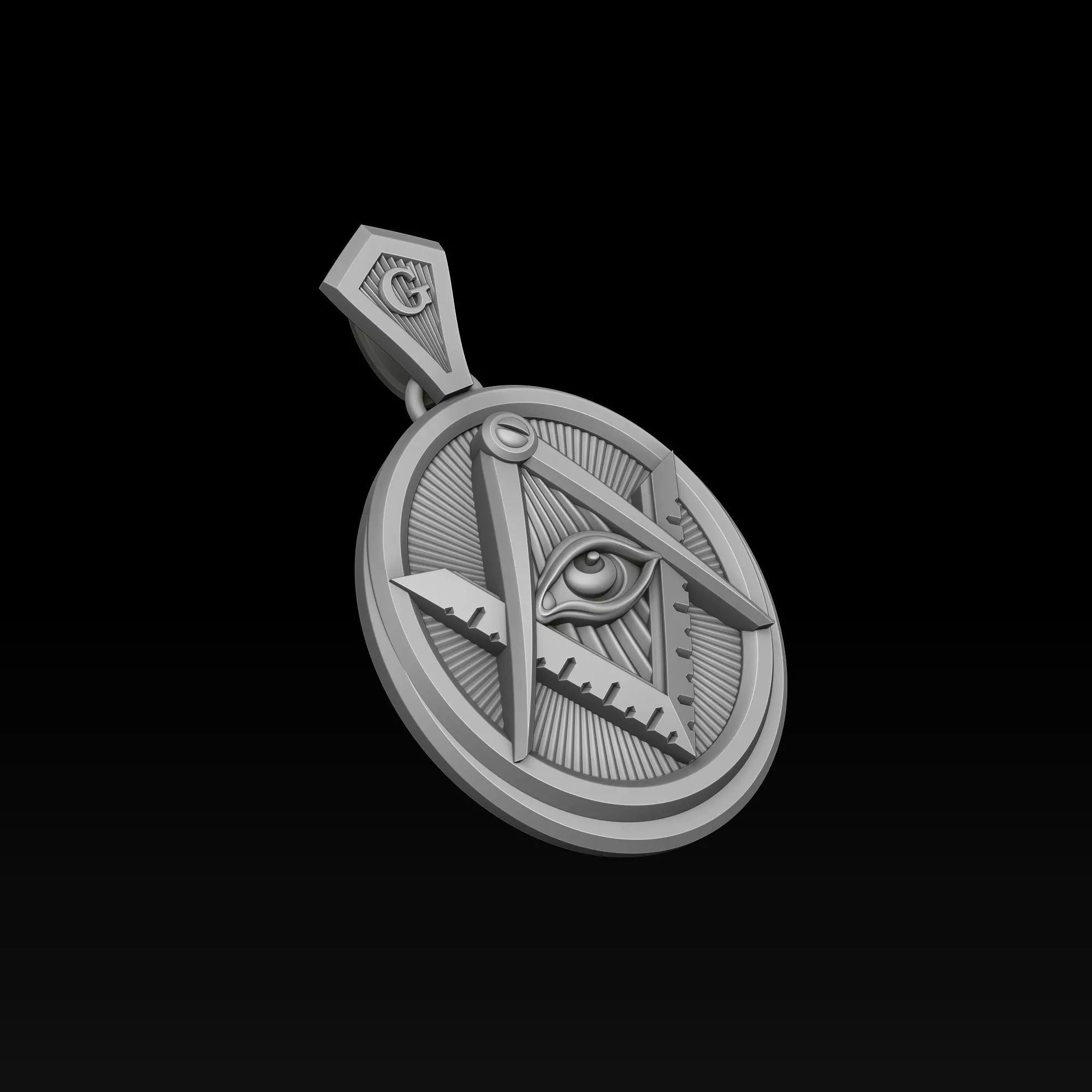 Mason Pendant 3D print model_4