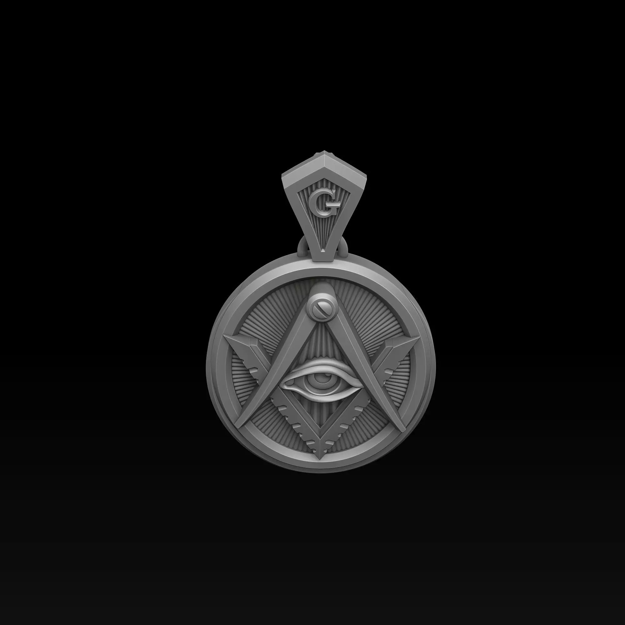 Mason Pendant 3D print model_3