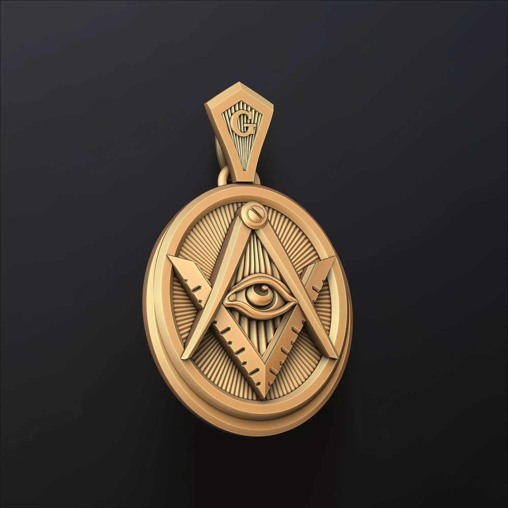 Mason Pendant 3D print model_0