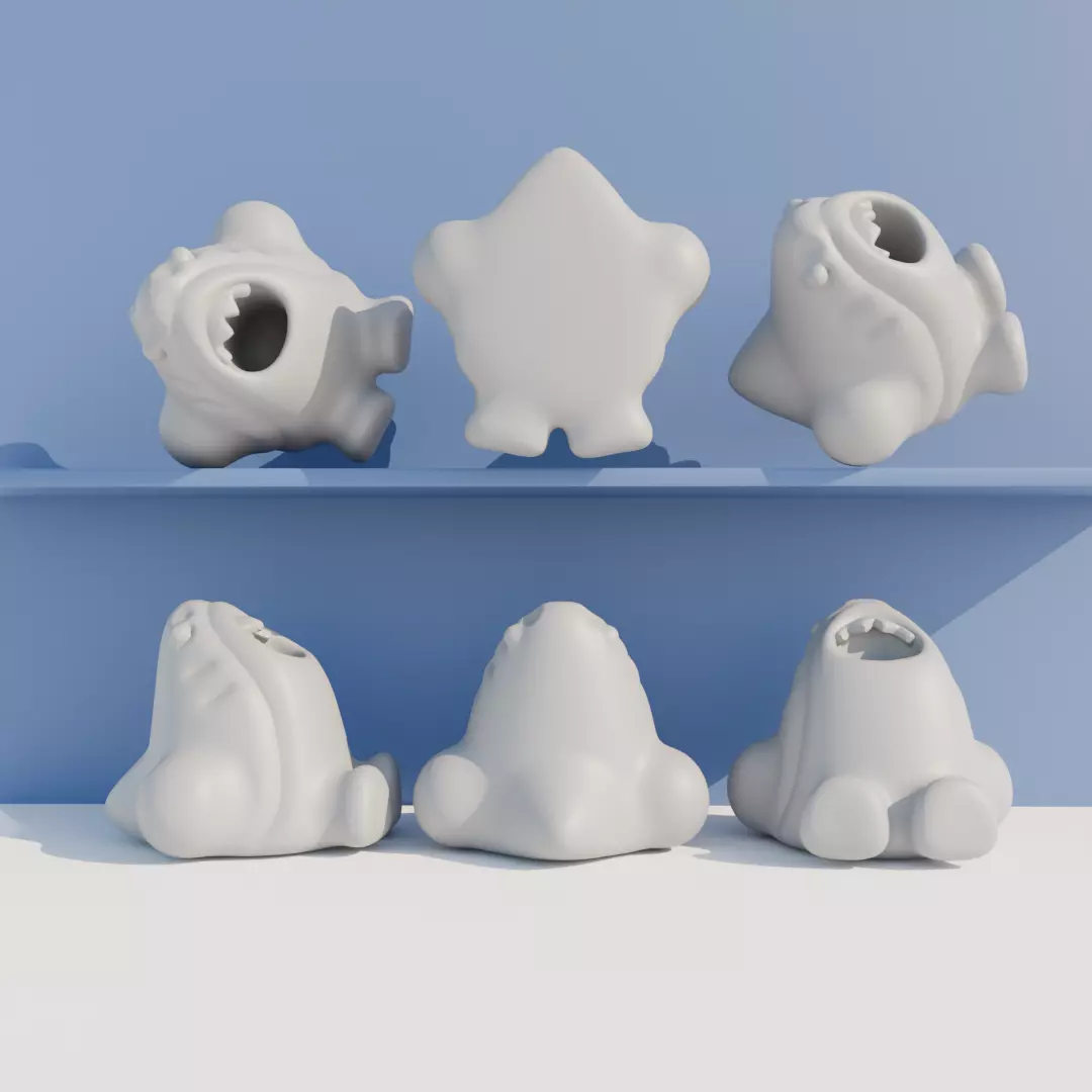 Kawaii Shark Blob Cute 3D Model 3D print model