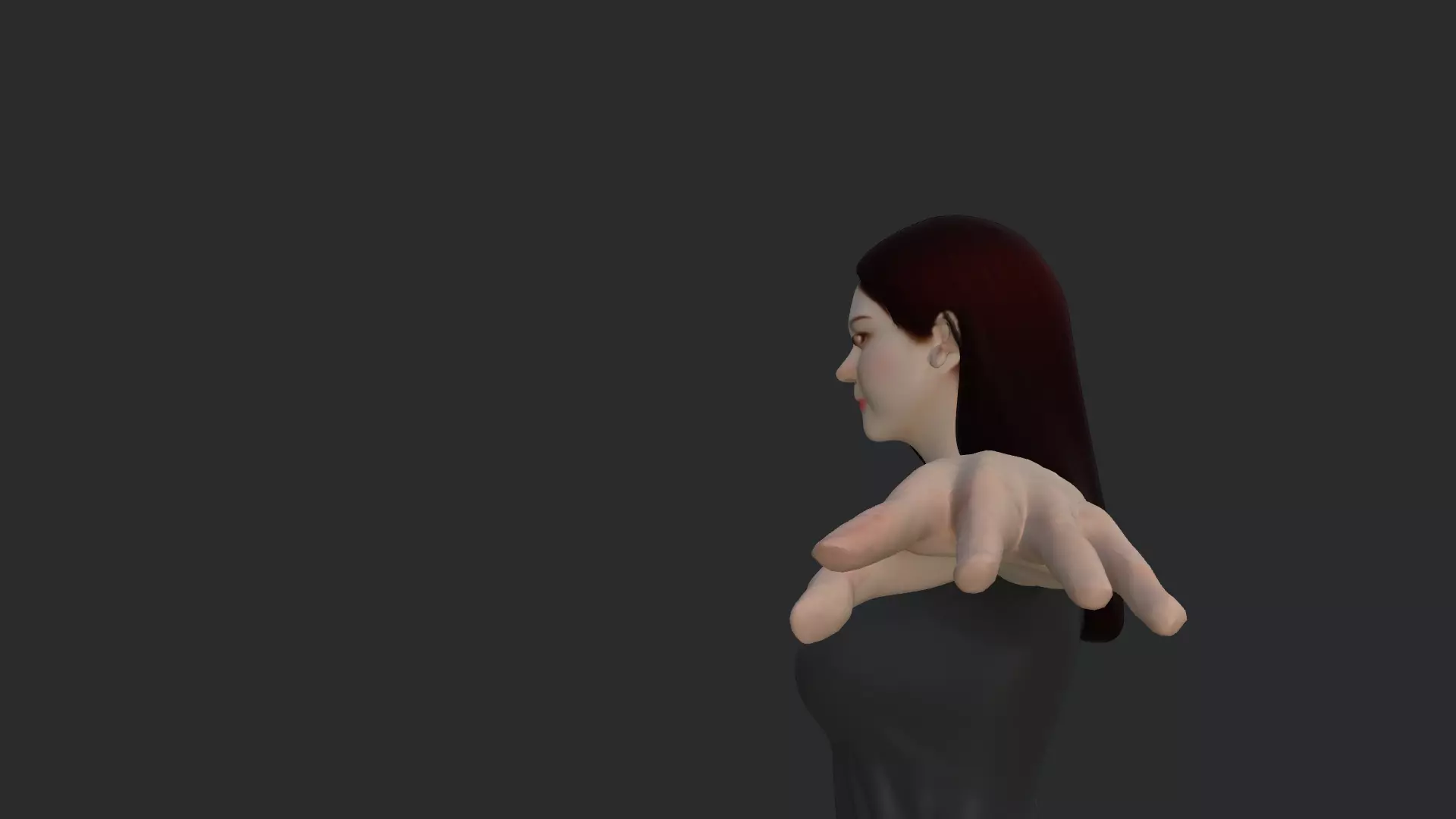Casual Female Character Game Ready 3D Model PBR Low-poly 3D model_20