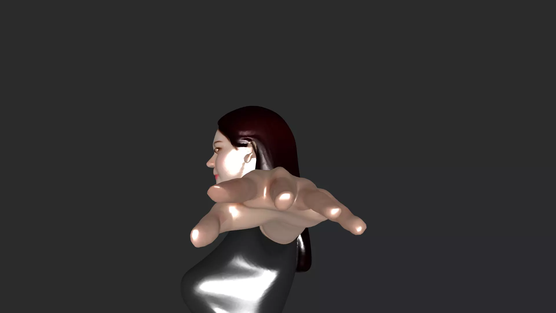 Casual Female Character Game Ready 3D Model PBR Low-poly 3D model_19