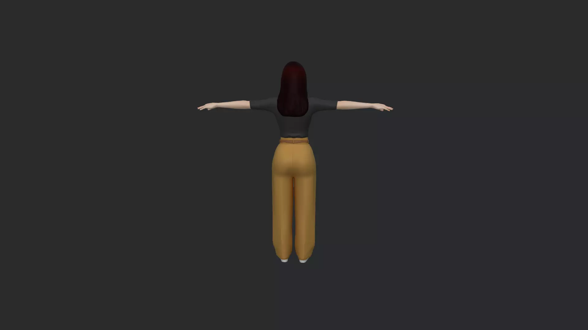 Casual Female Character Game Ready 3D Model PBR Low-poly 3D model_26