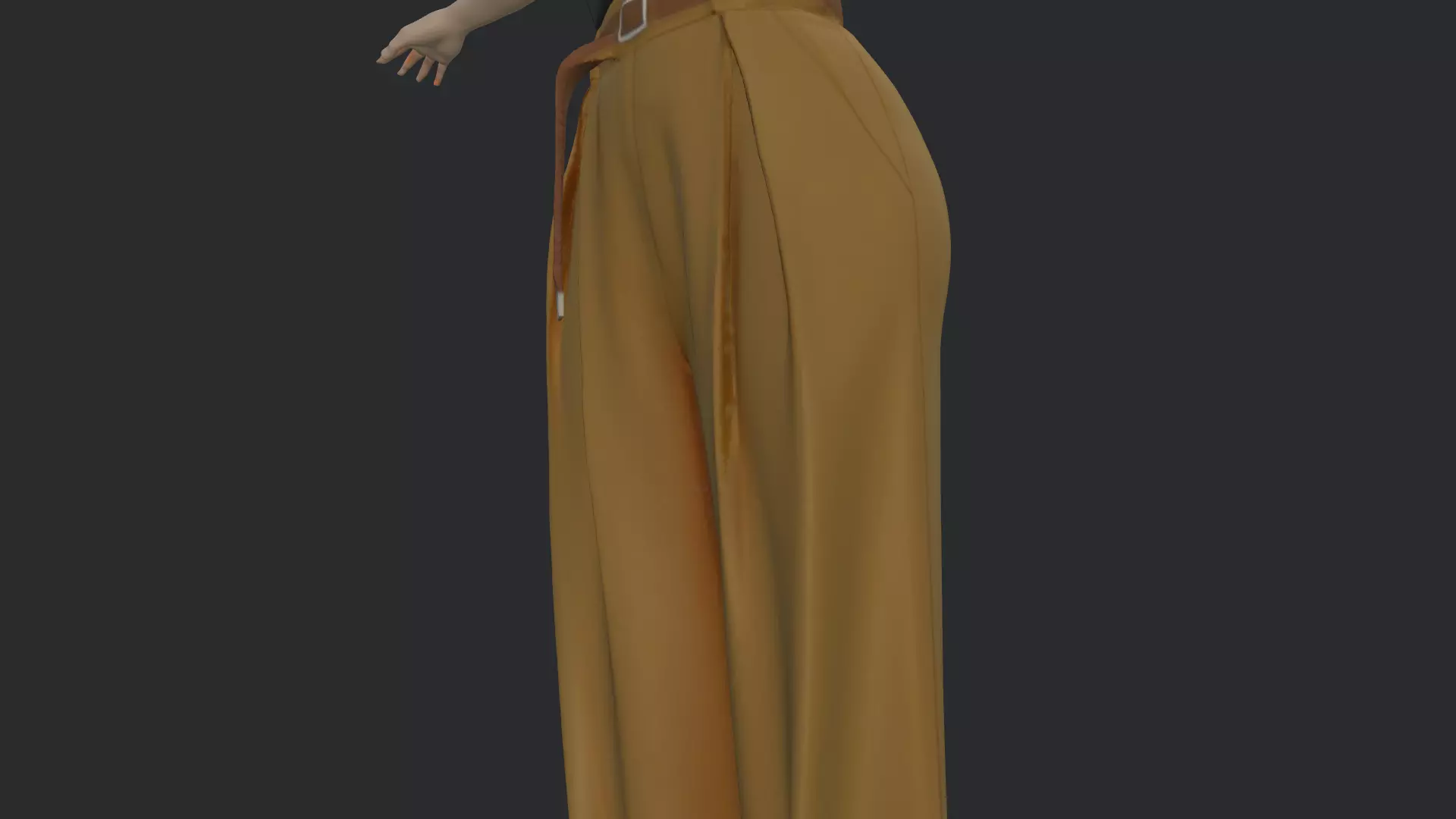 Casual Female Character Game Ready 3D Model PBR Low-poly 3D model_10