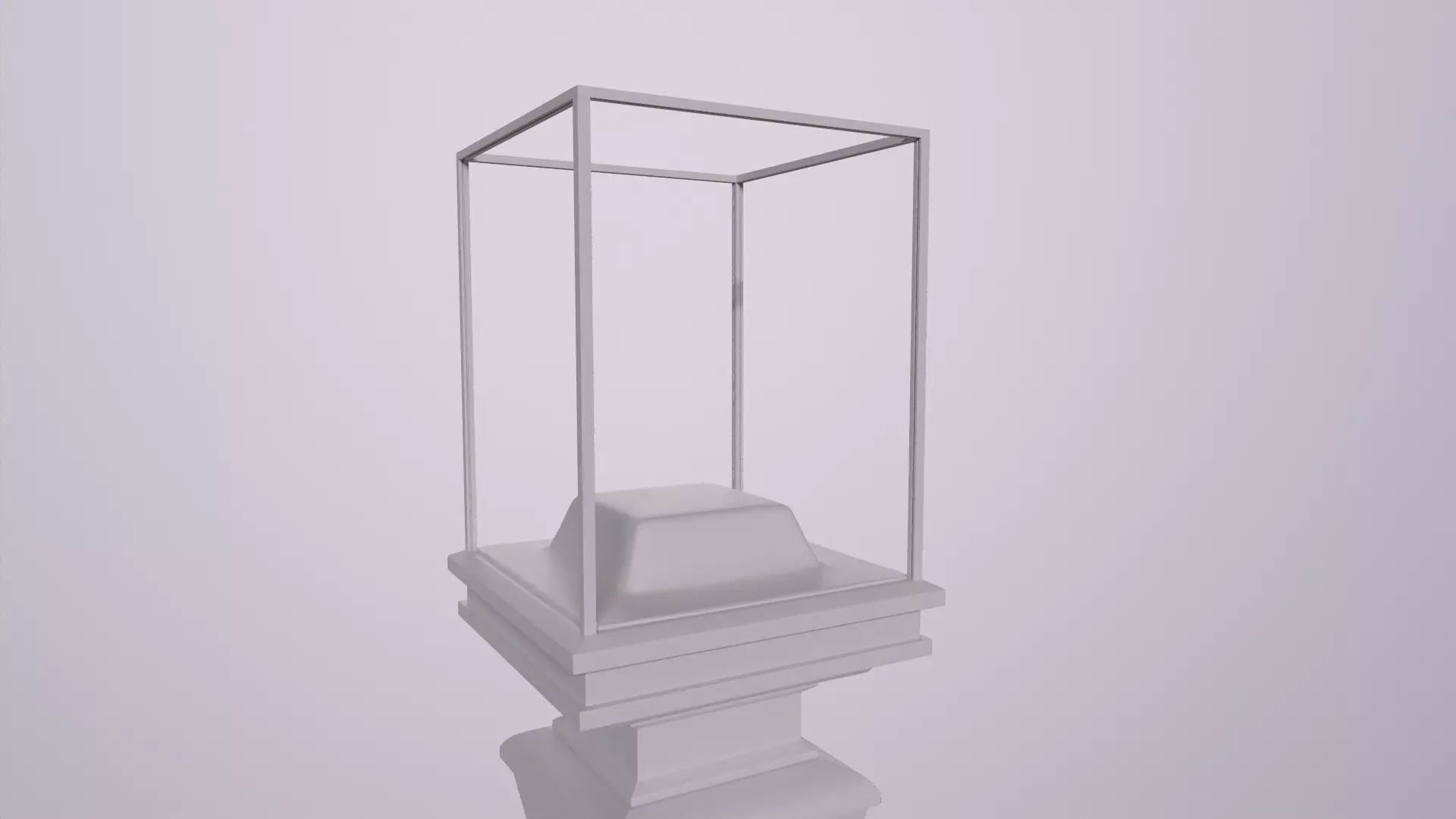 Antique Display Case Low-poly 3D model_7