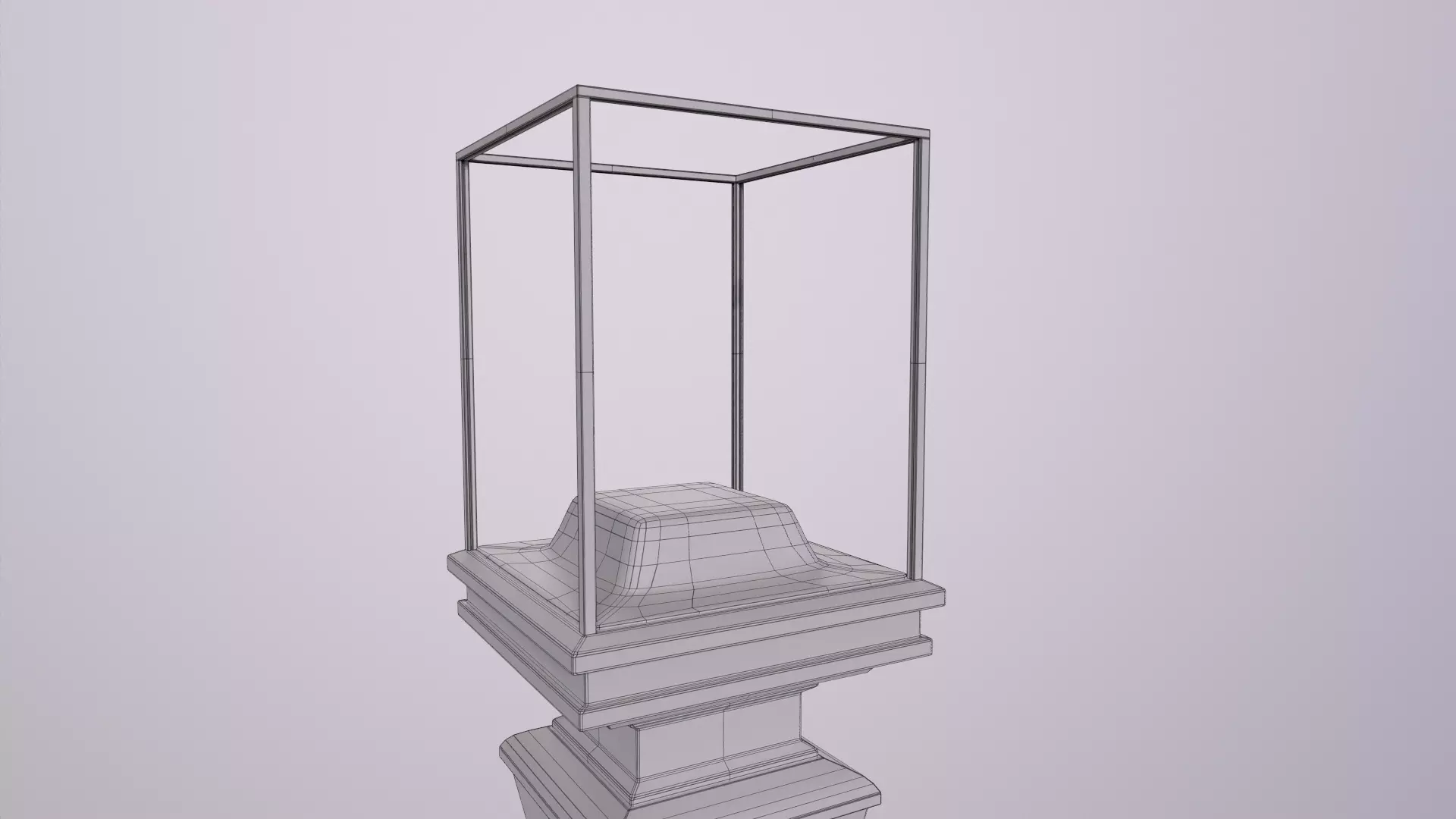Antique Display Case Low-poly 3D model_8