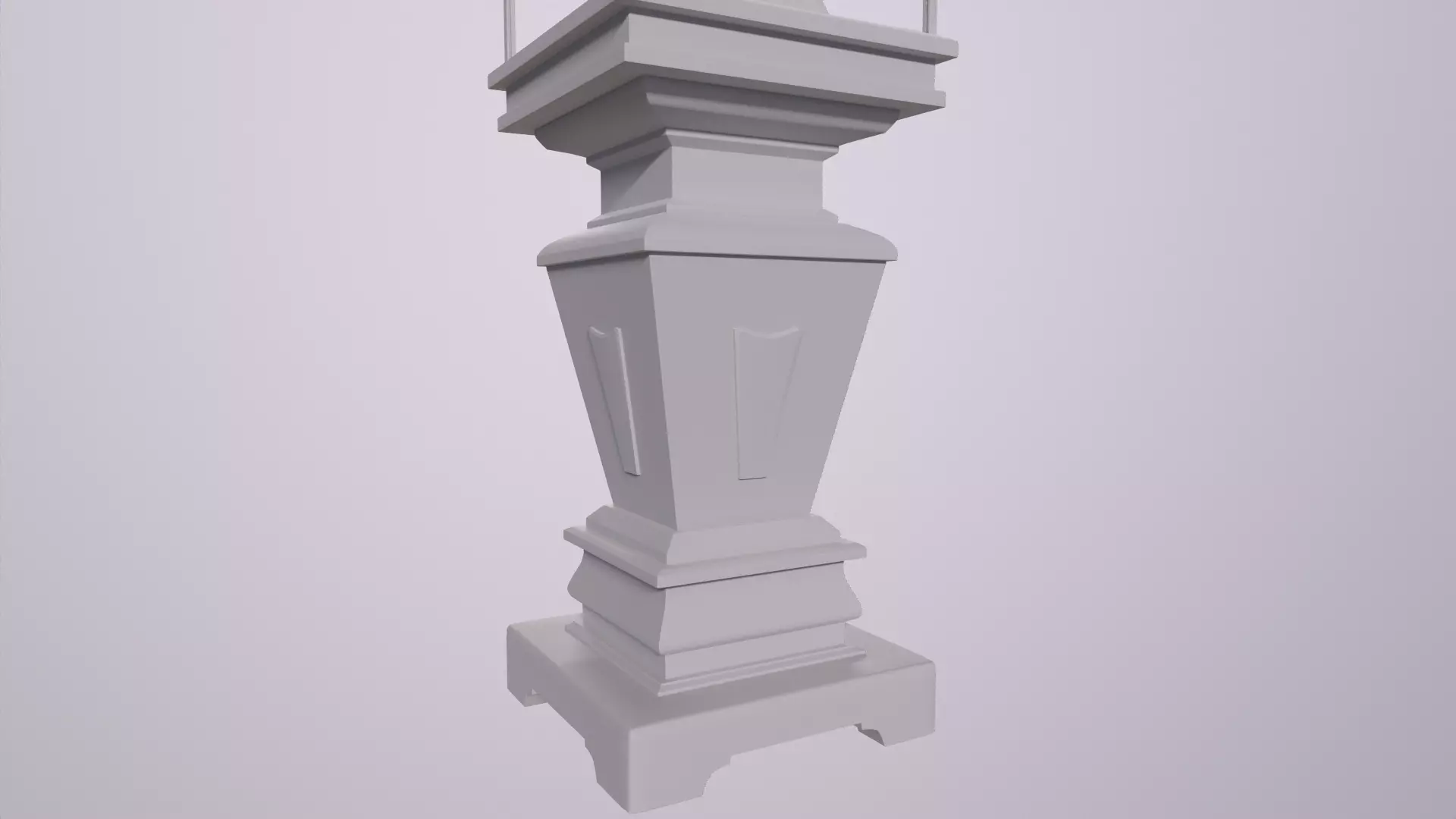 Antique Display Case Low-poly 3D model_11