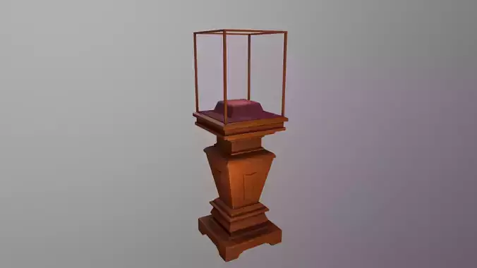 Antique Display Case Low-poly 3D model Antique Display Case Low-poly 3D model