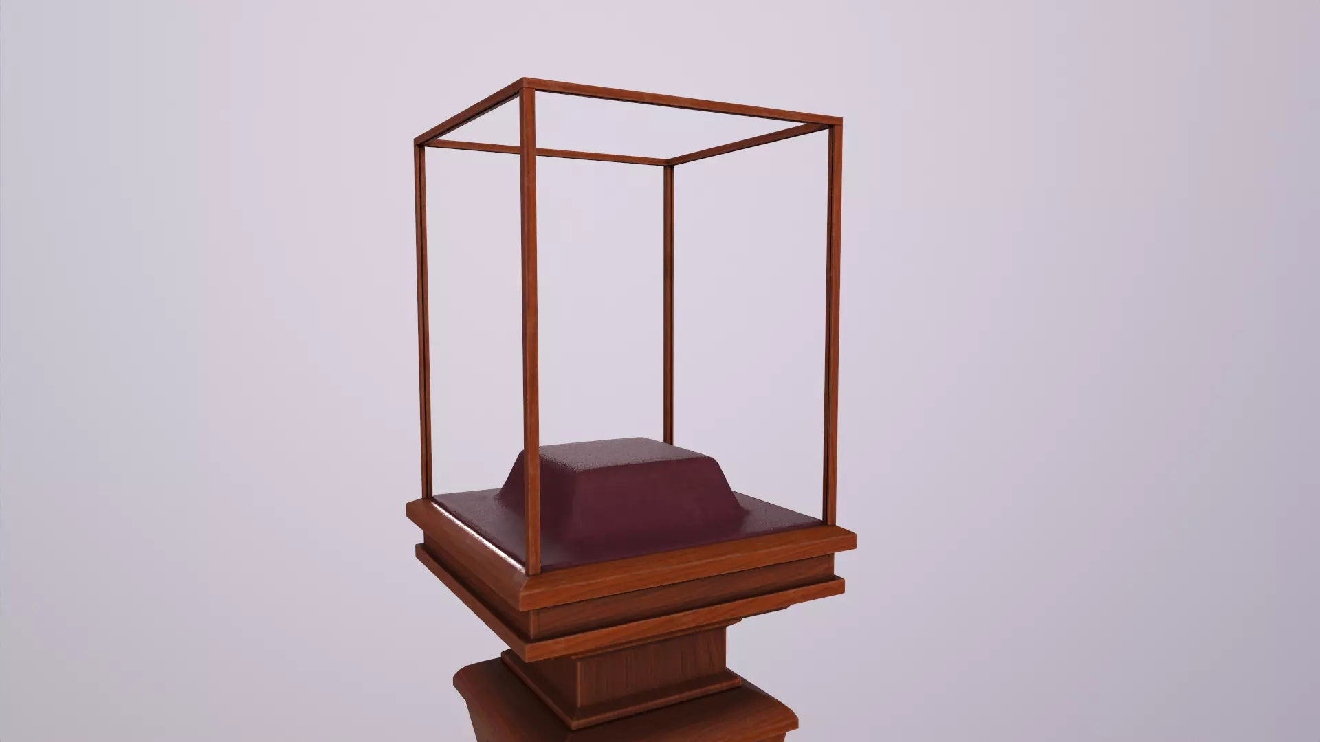 Antique Display Case Low-poly 3D model_5