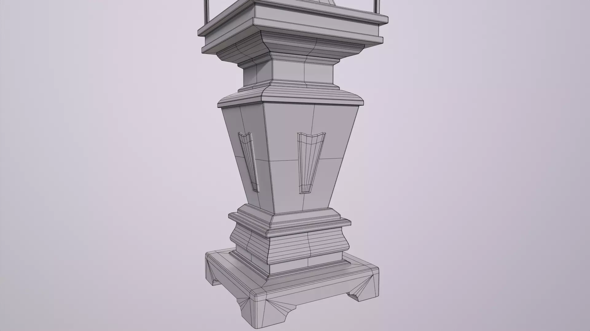 Antique Display Case Low-poly 3D model_12