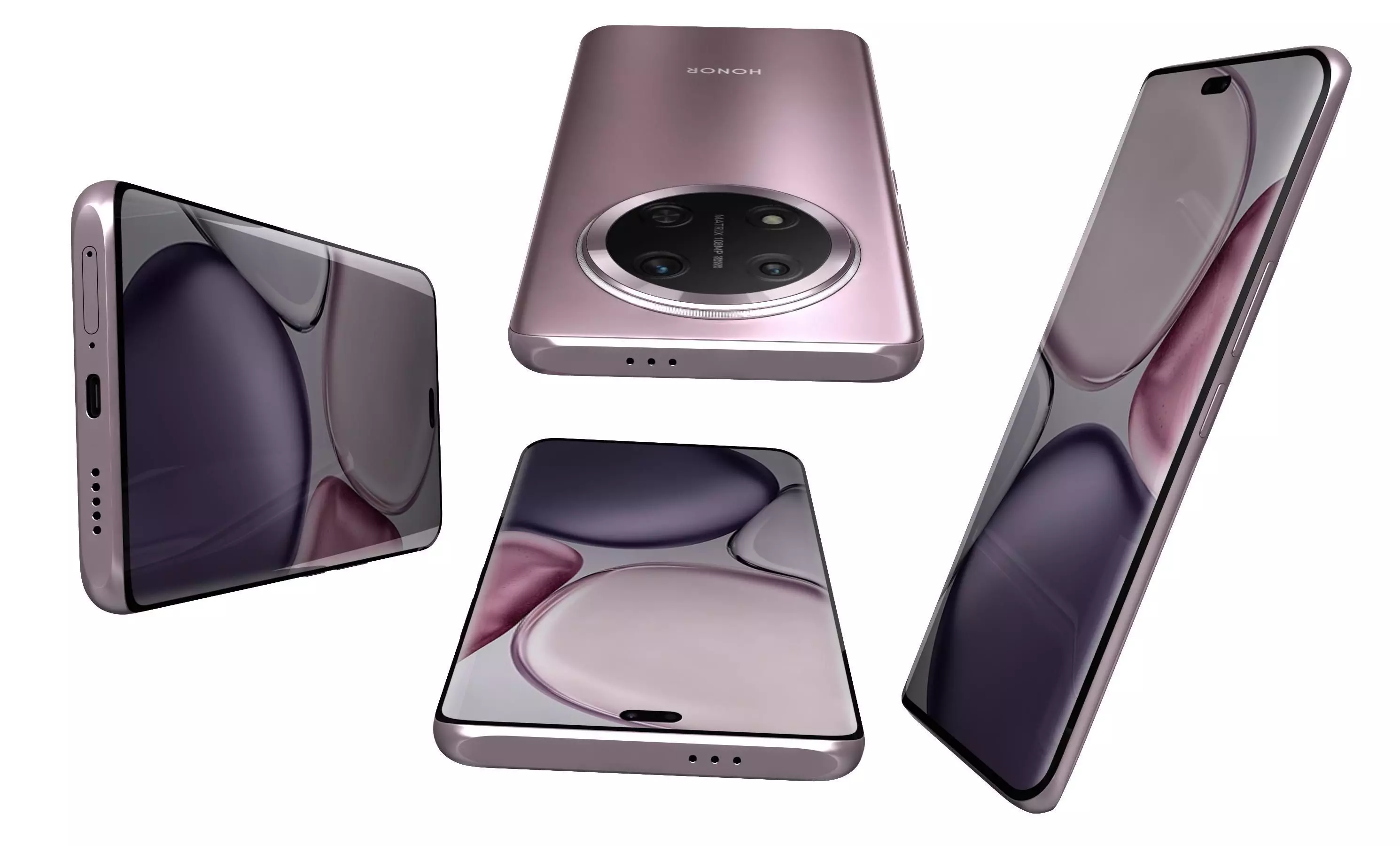 Honor X9C Titanium Purple High Poly 3D model_16