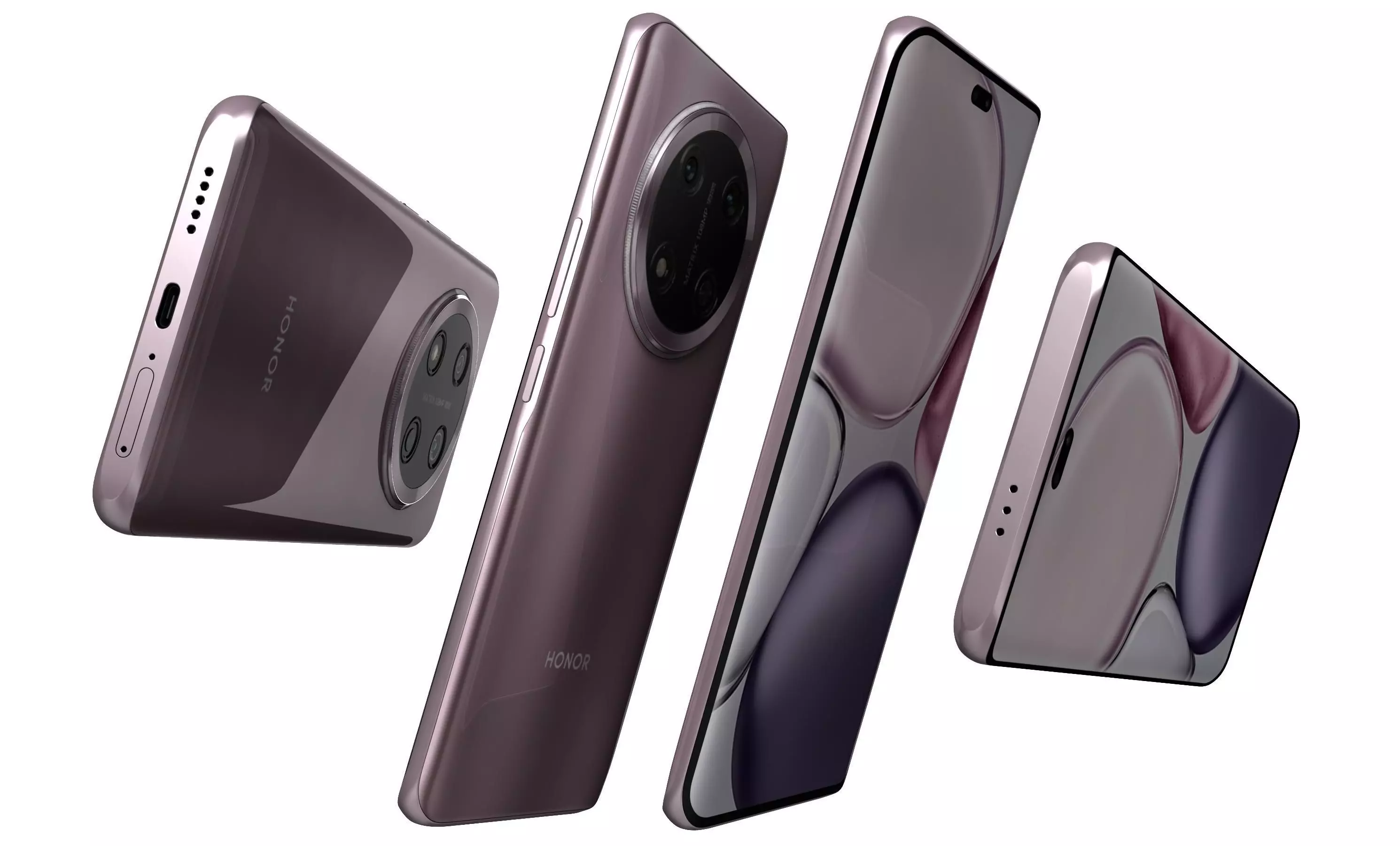 Honor X9C Titanium Purple High Poly 3D model_12
