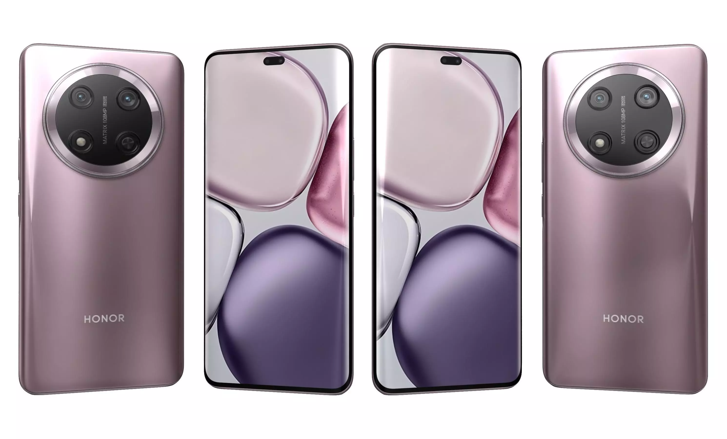 Honor X9C Titanium Purple High Poly 3D model_7