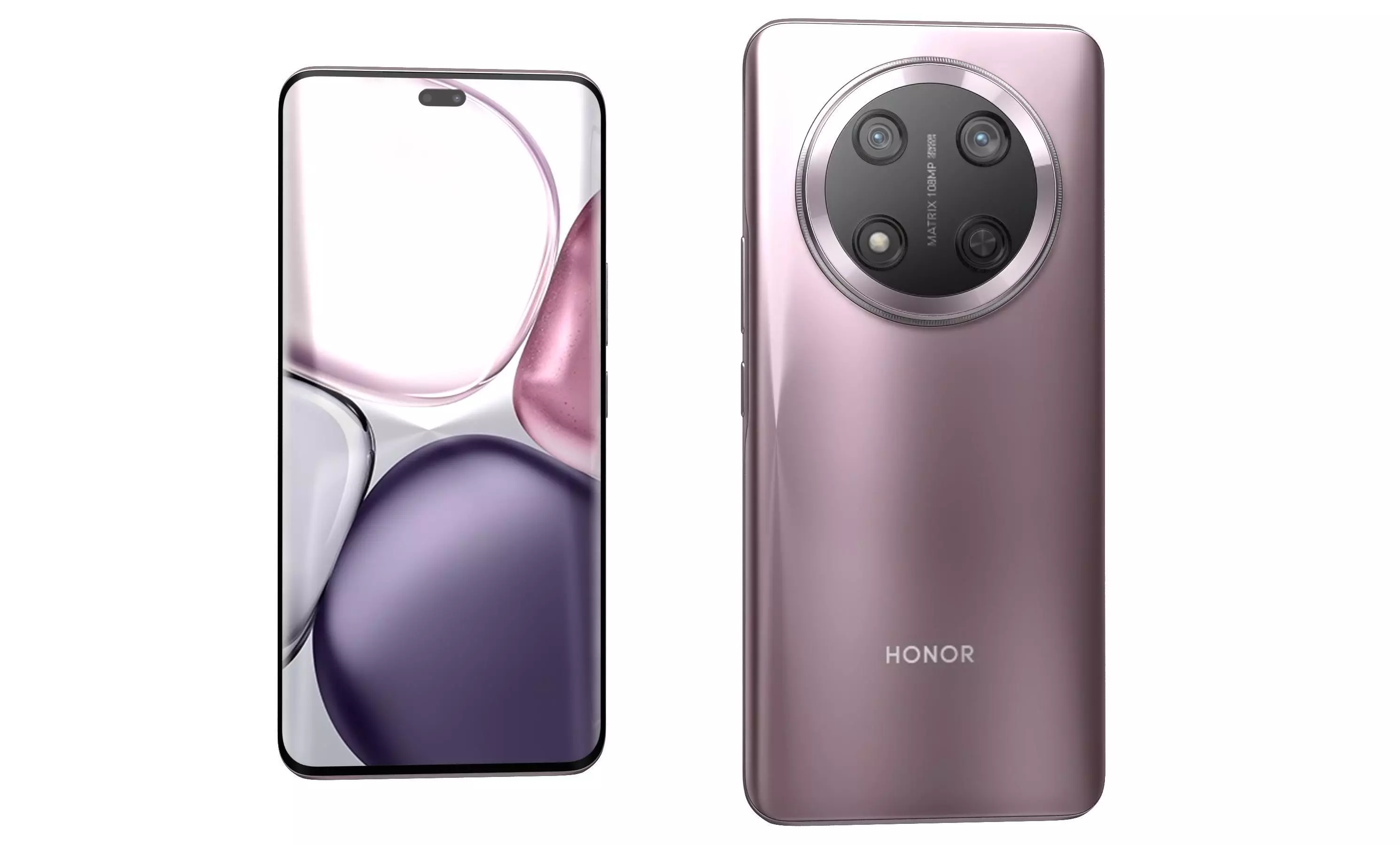 Honor X9C Titanium Purple High Poly 3D model_9