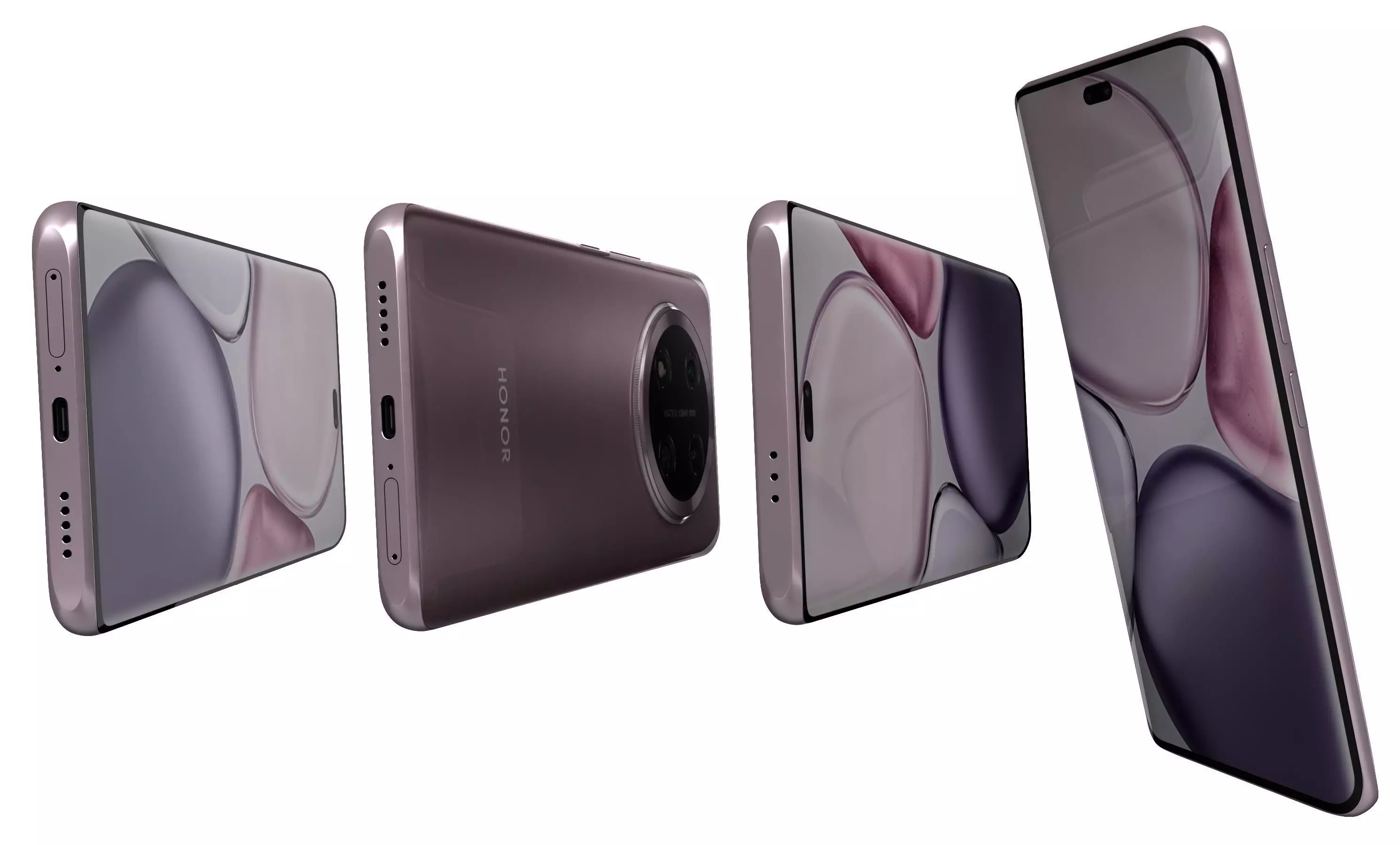 Honor X9C Titanium Purple High Poly 3D model_15