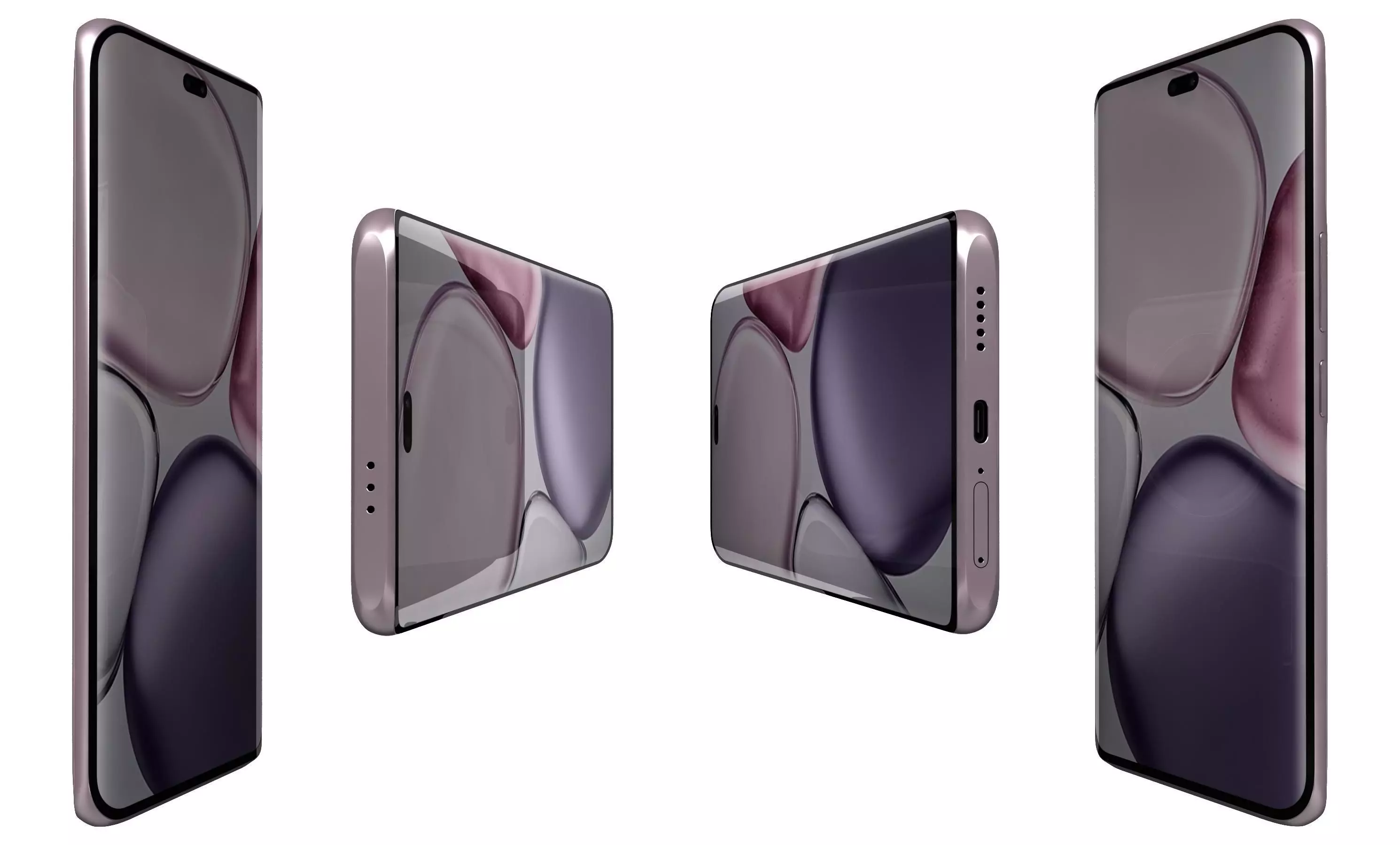 Honor X9C Titanium Purple High Poly 3D model_3