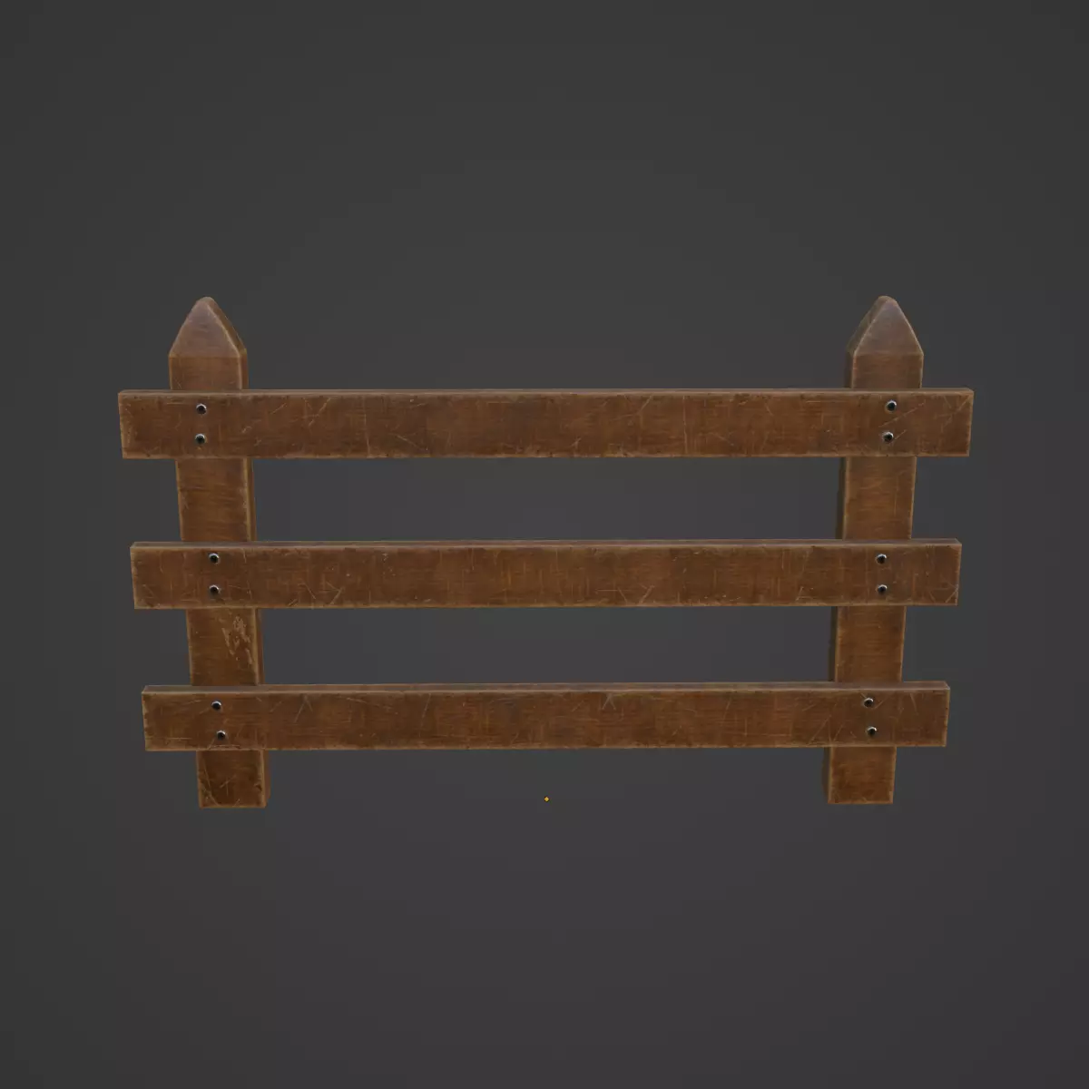 Rustic Wooden Fence 01 Low-poly 3D model_6