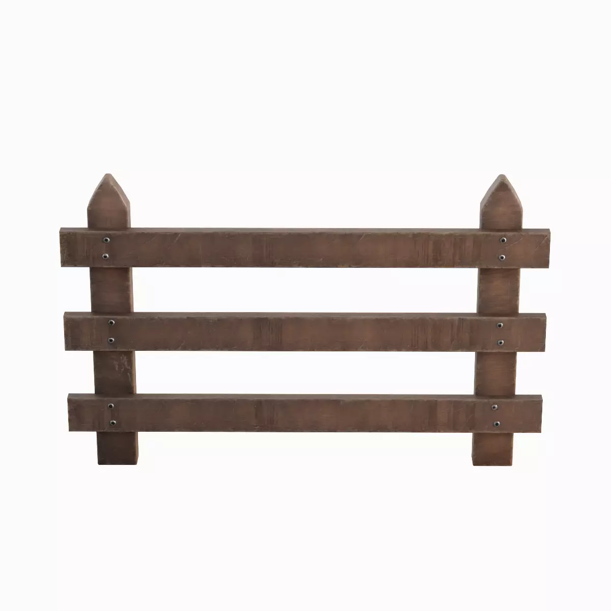 Rustic Wooden Fence 01 Low-poly 3D model_4