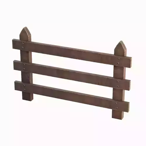 Rustic Wooden Fence 01