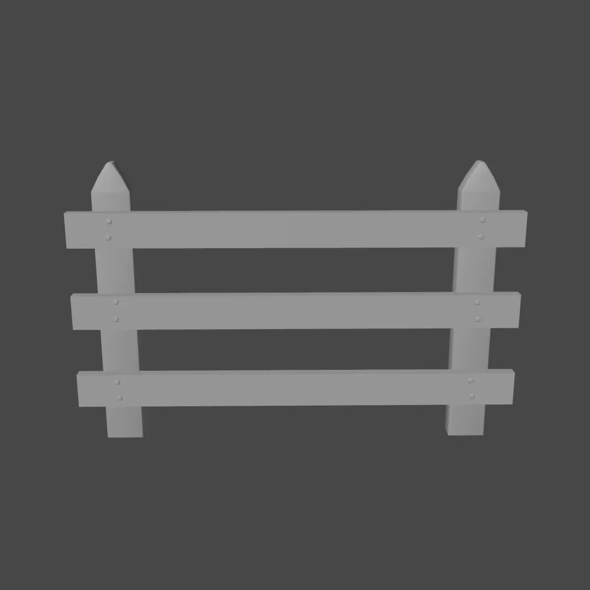 Rustic Wooden Fence 01 Low-poly 3D model_8