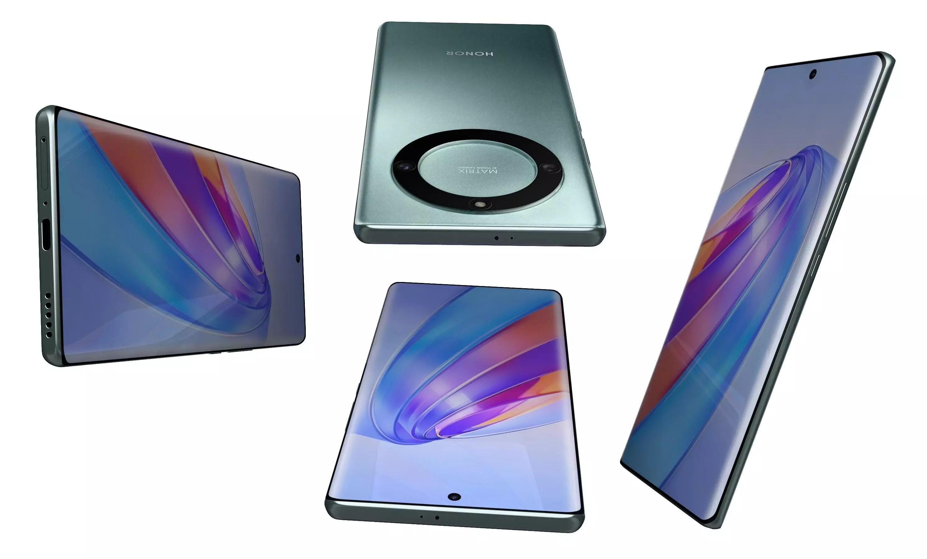 Honor X40 Green High Poly 3D model_7