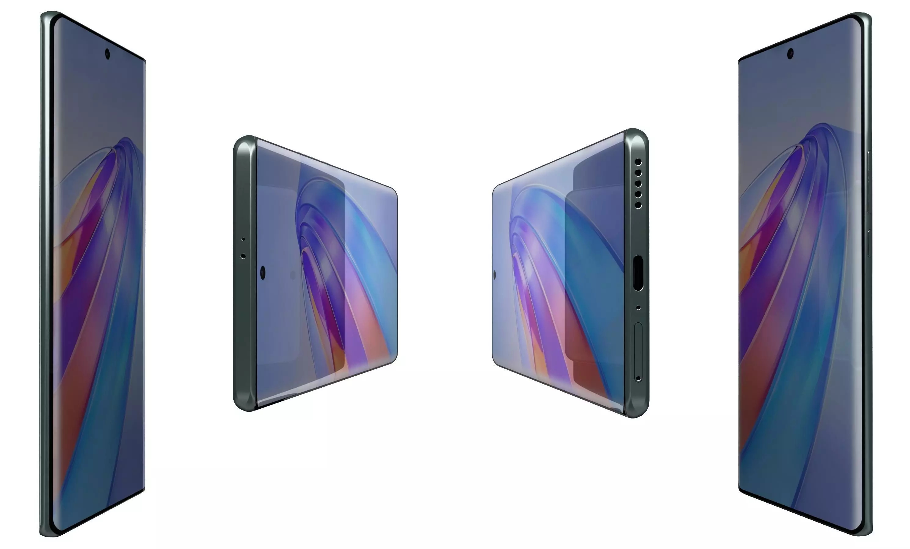 Honor X40 Green High Poly 3D model_2