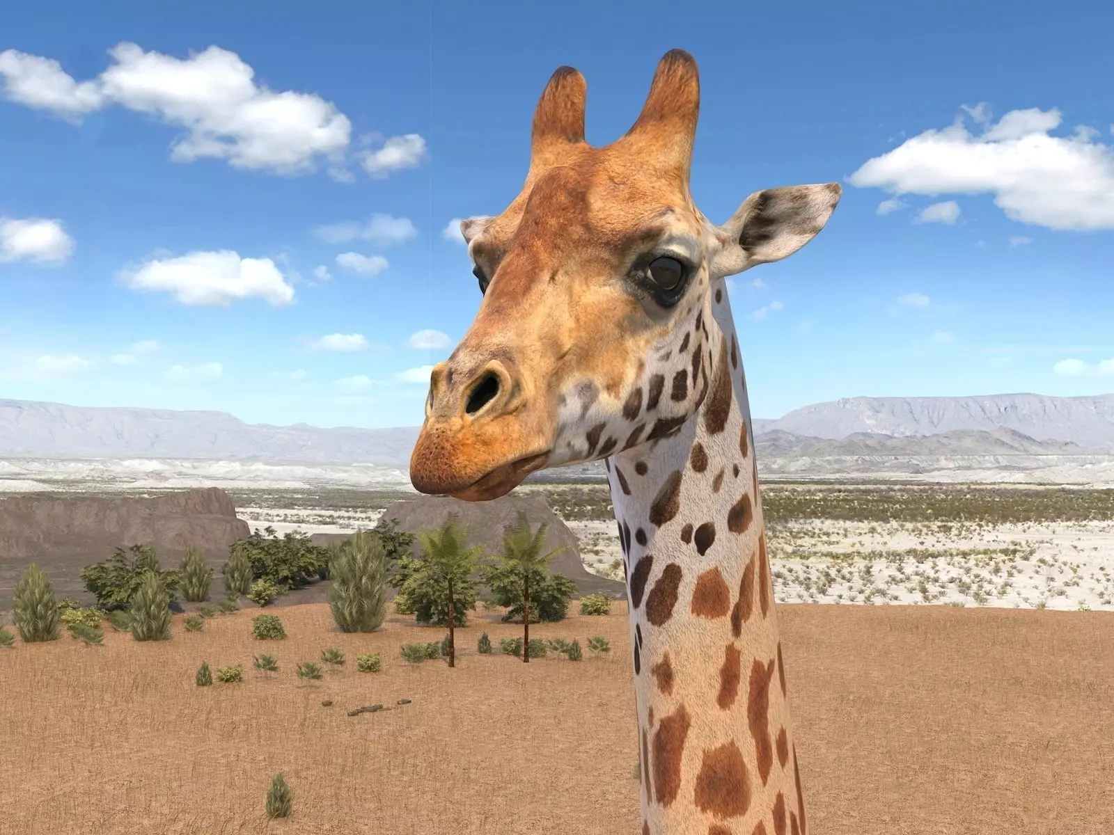 Giraffe rigged for 3dsmax 3D model_0