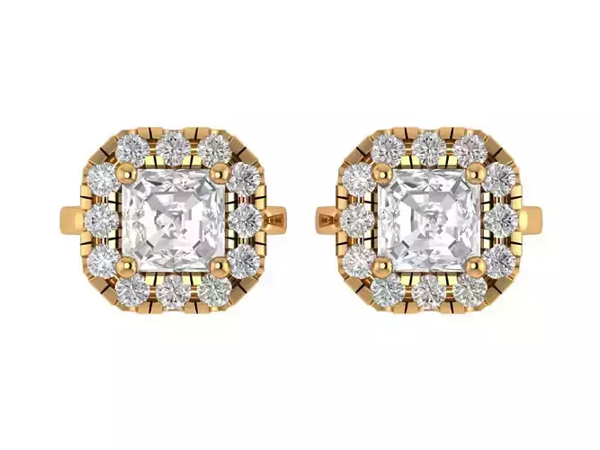 Asscher Antiq Earing