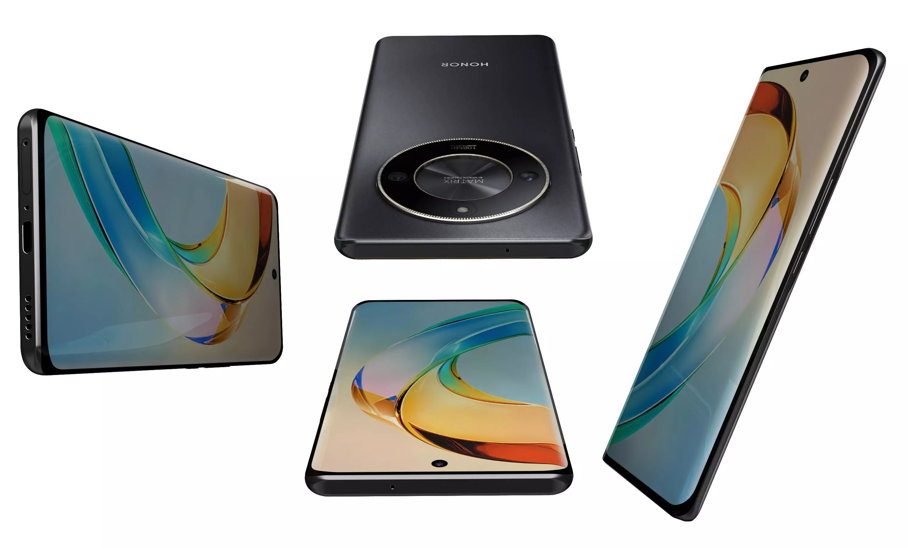 Honor X50 Black High Poly 3D model_7