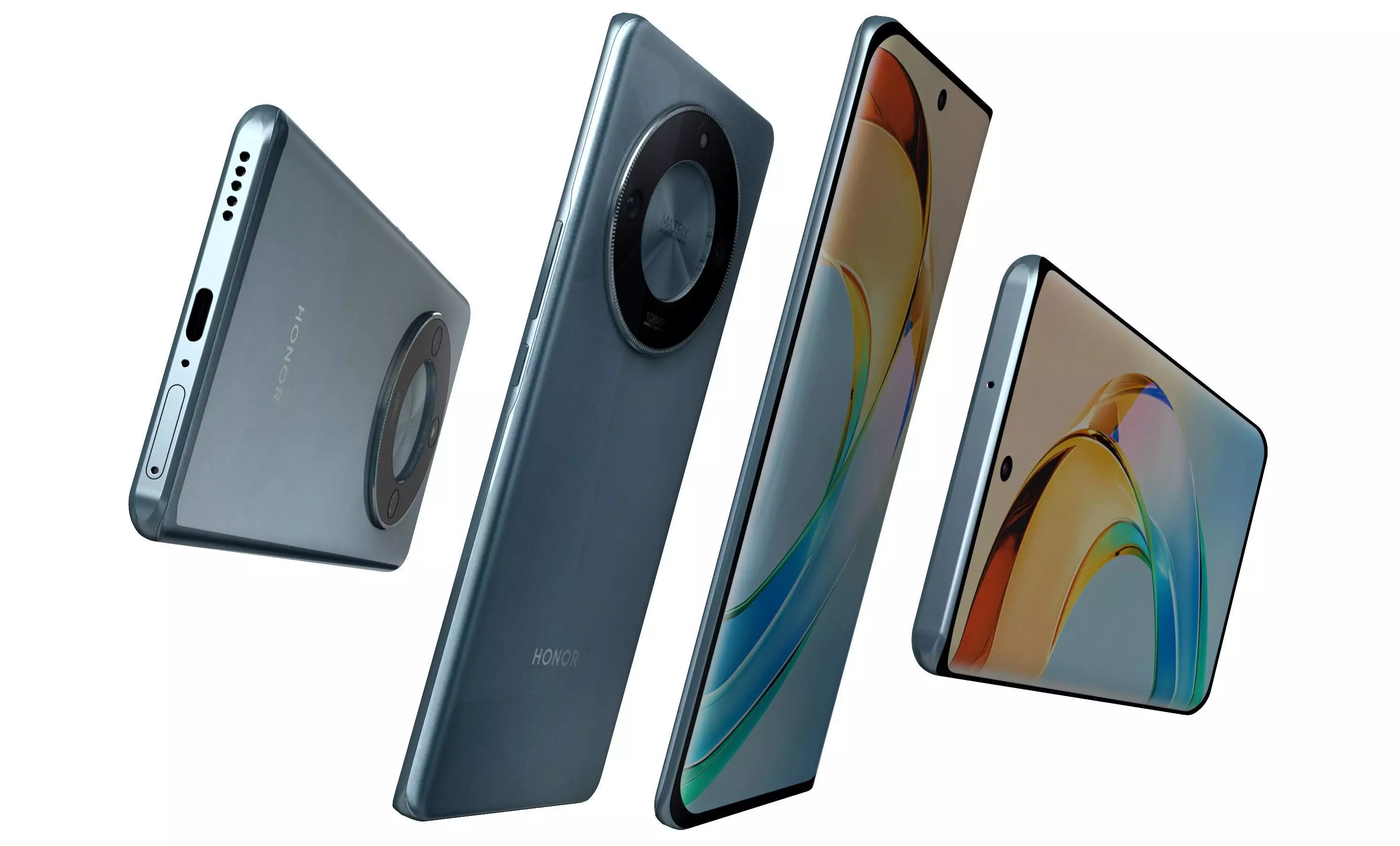 Honor X50 Blue High Poly 3D model_5