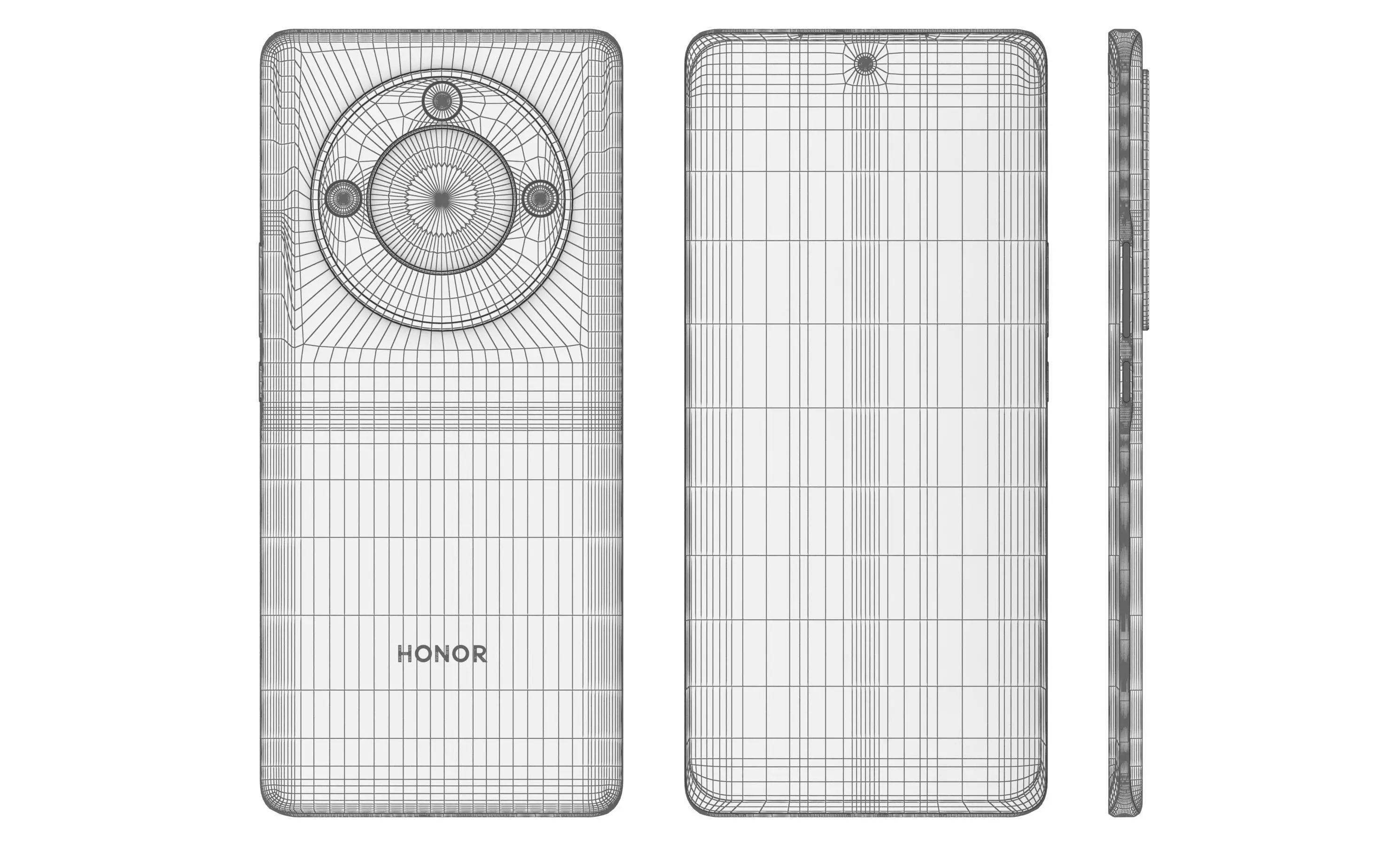 Honor X50 Blue High Poly 3D model_11