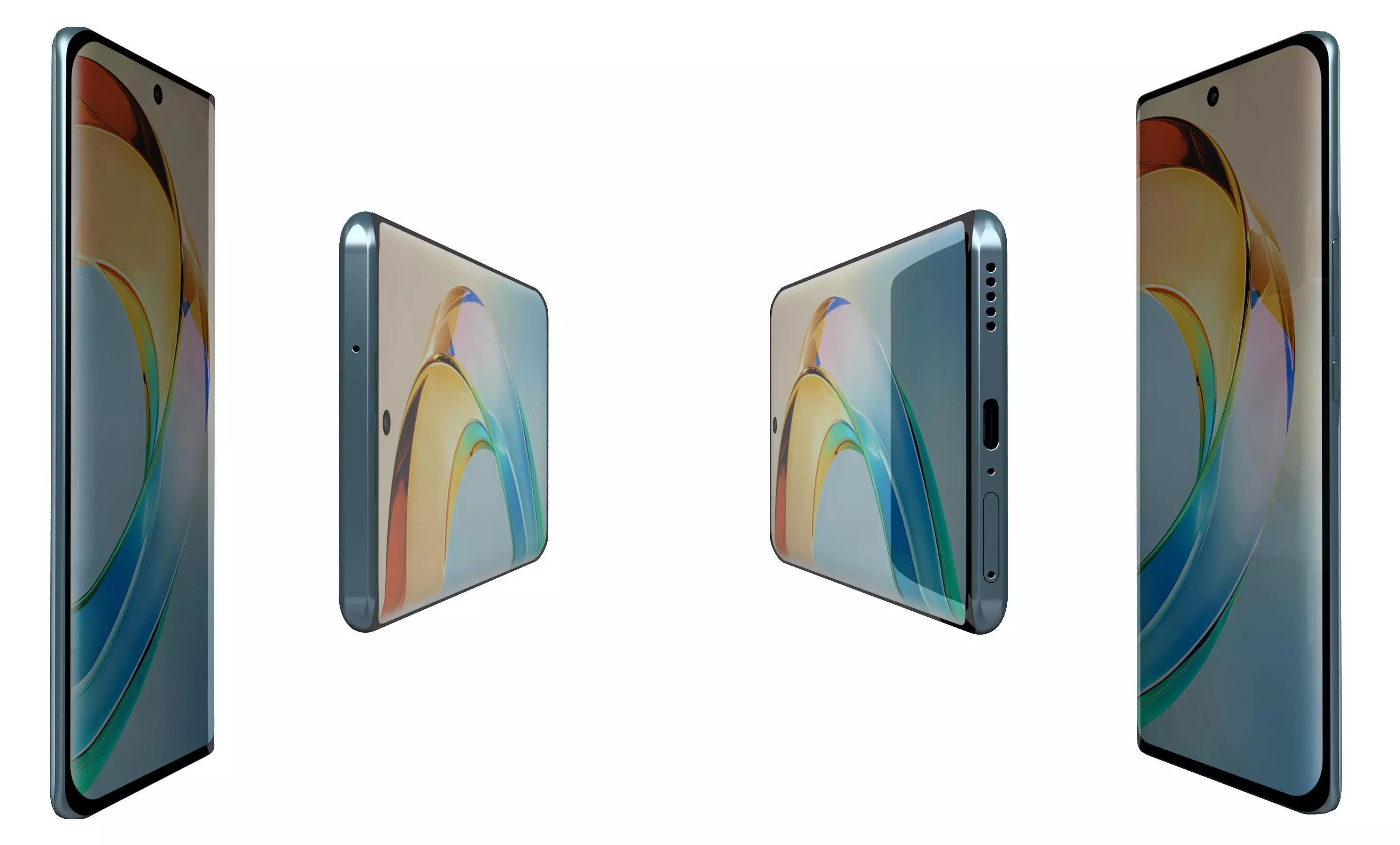 Honor X50 Blue High Poly 3D model_2