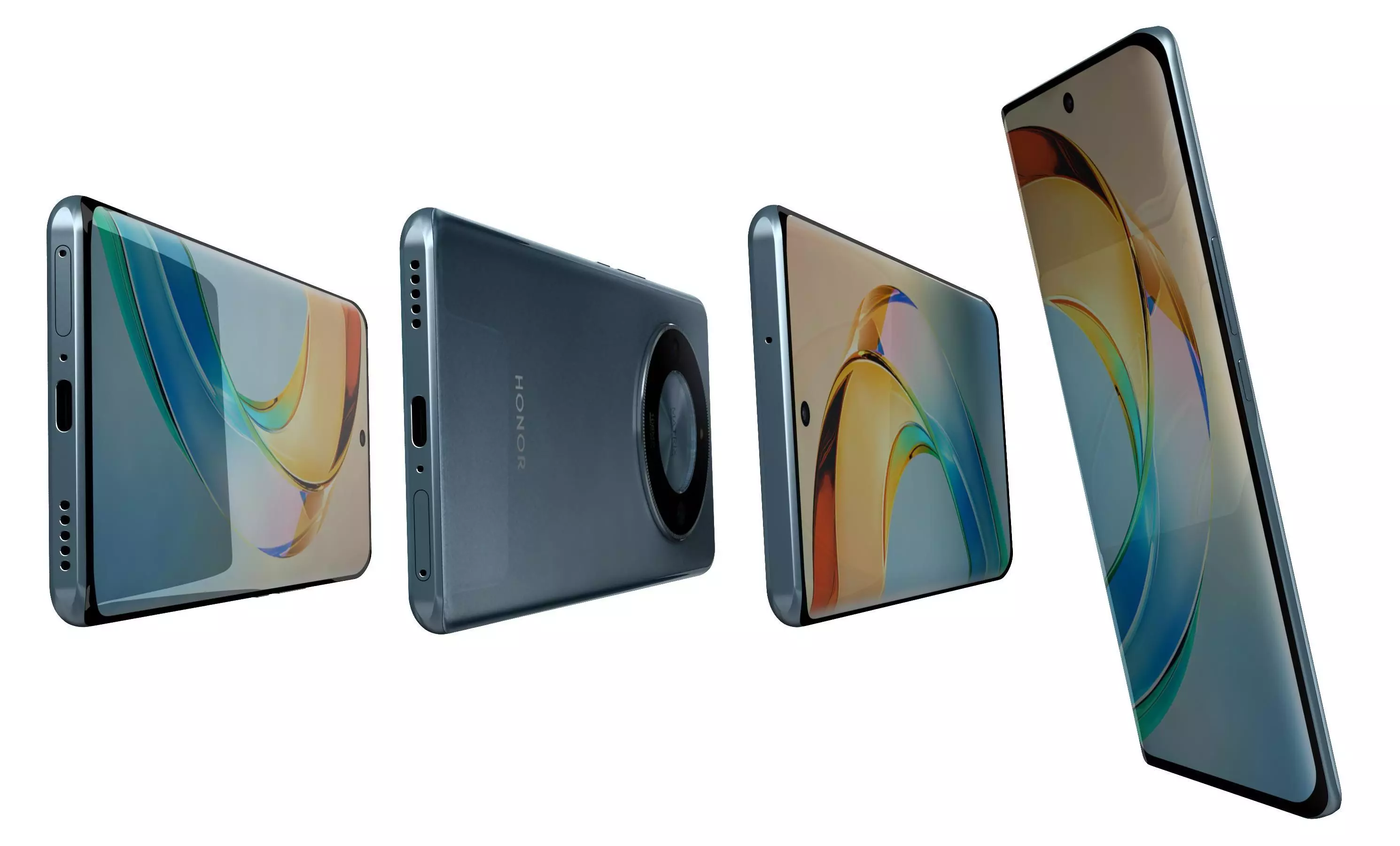 Honor X50 Blue High Poly 3D model_6