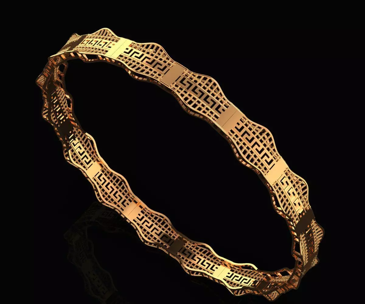 1225 Circuit of Grace Bangle 6gm 3D print model