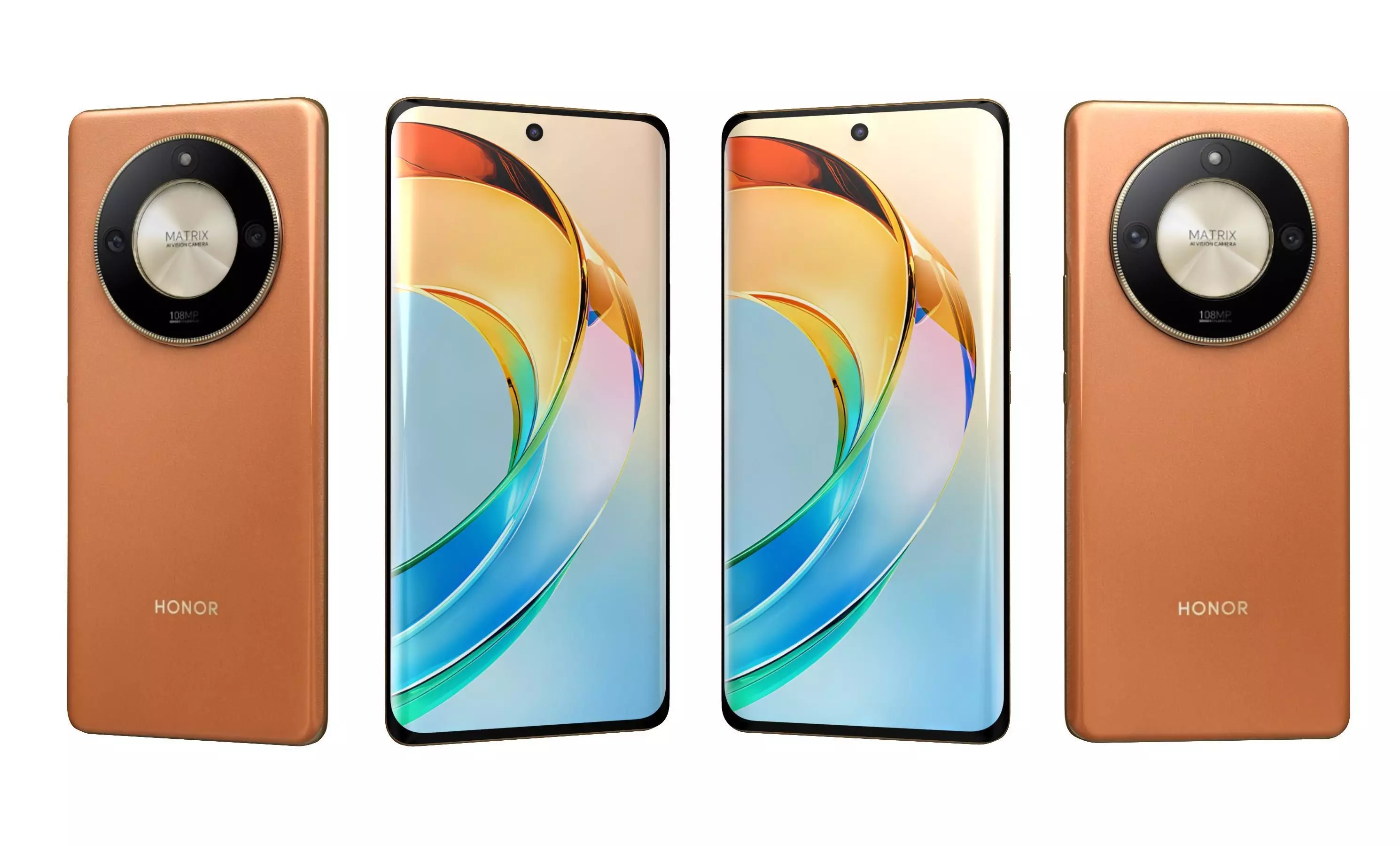 Honor X50 Orange High Poly 3D model_4