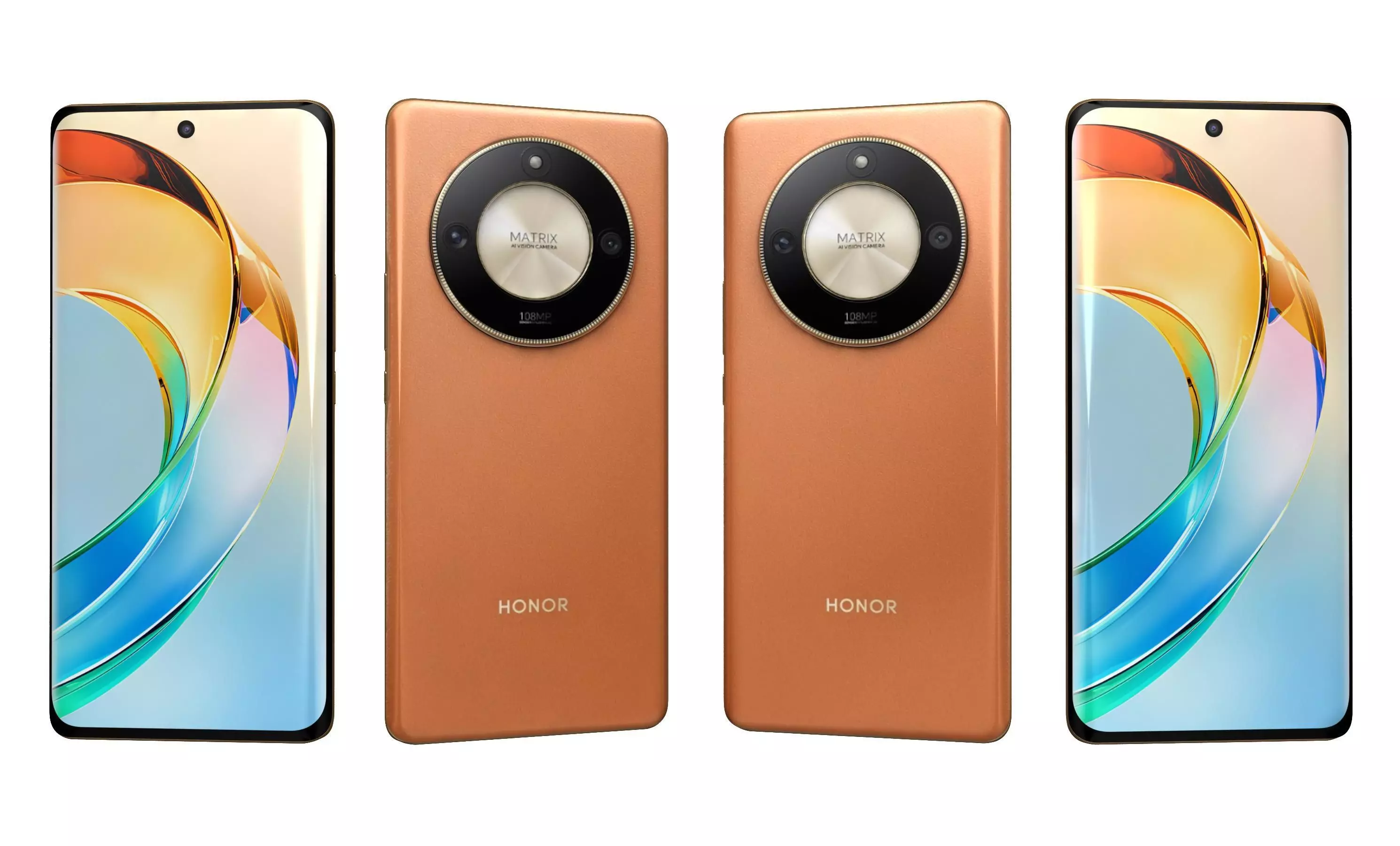 Honor X50 Orange High Poly 3D model_5