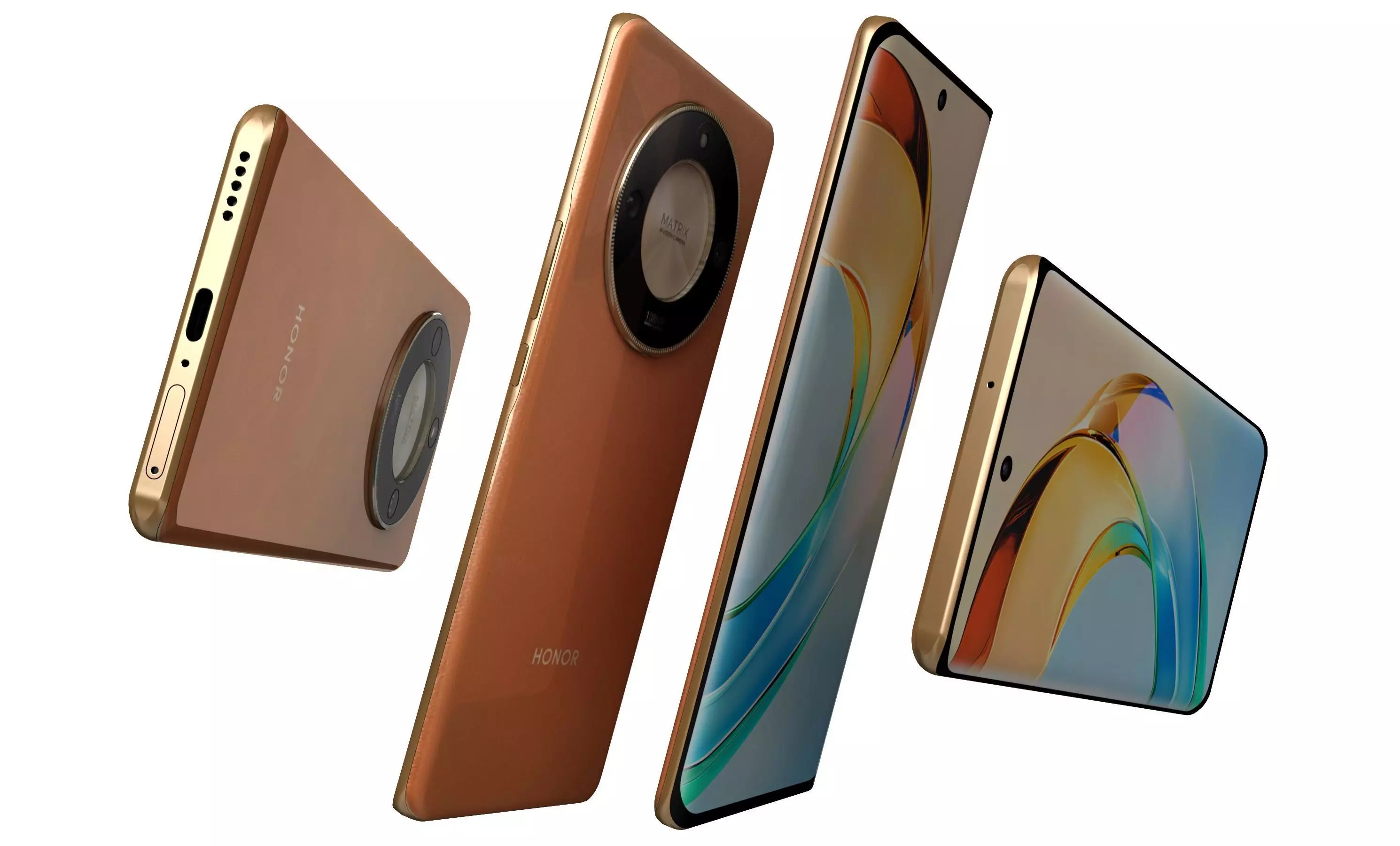 Honor X50 Orange High Poly 3D model_14