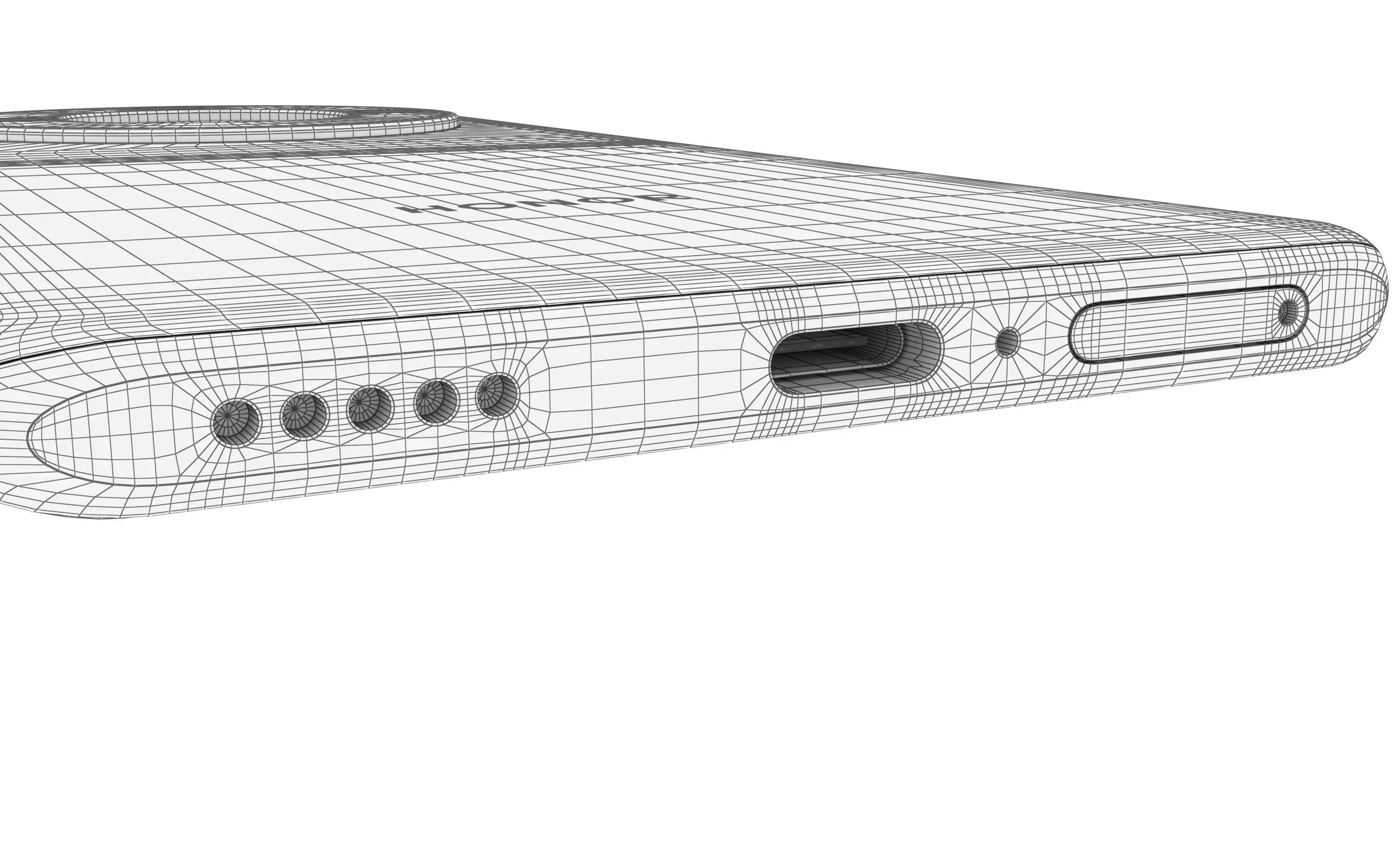 Honor X50 Orange High Poly 3D model_29