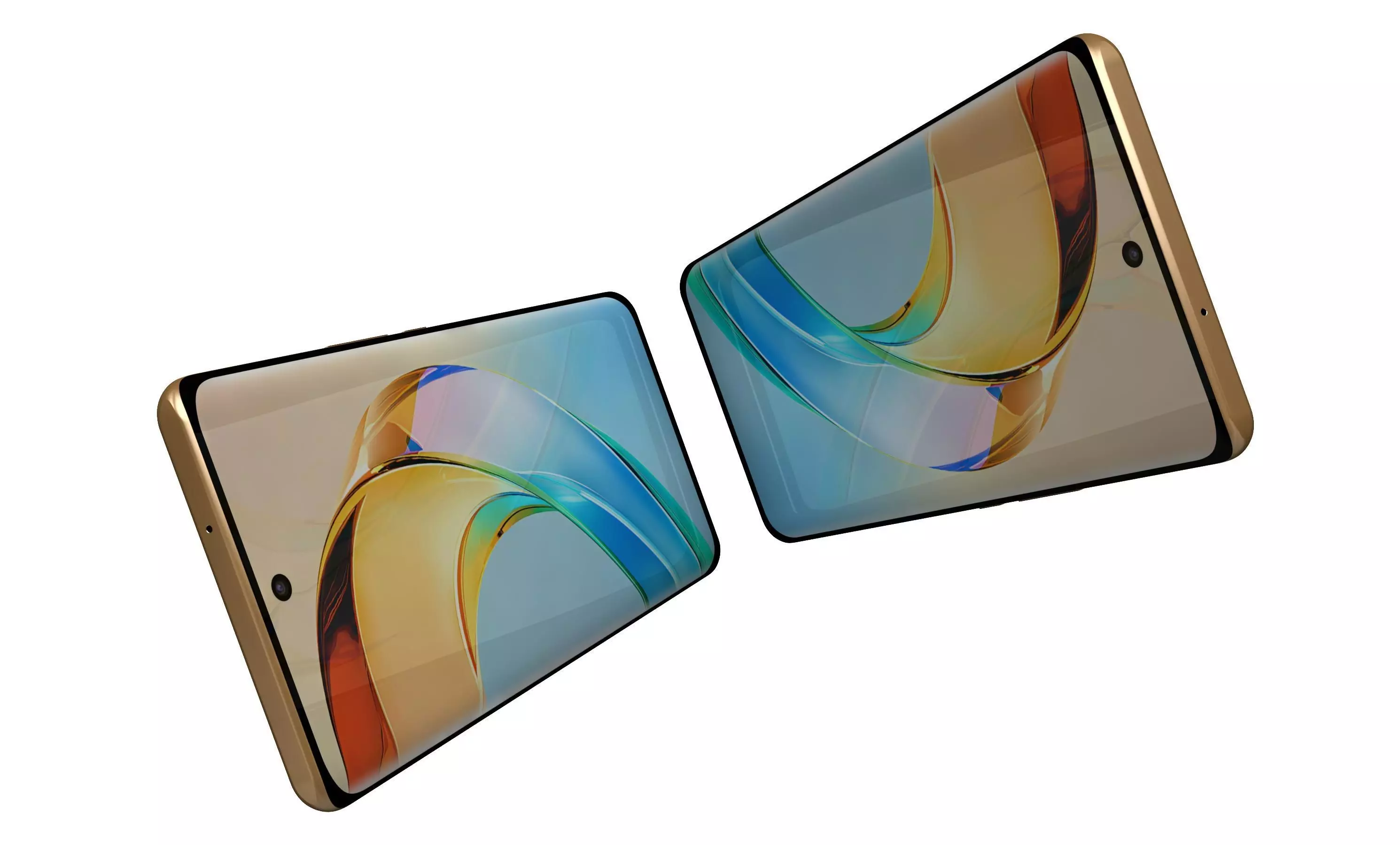 Honor X50 Orange High Poly 3D model_16