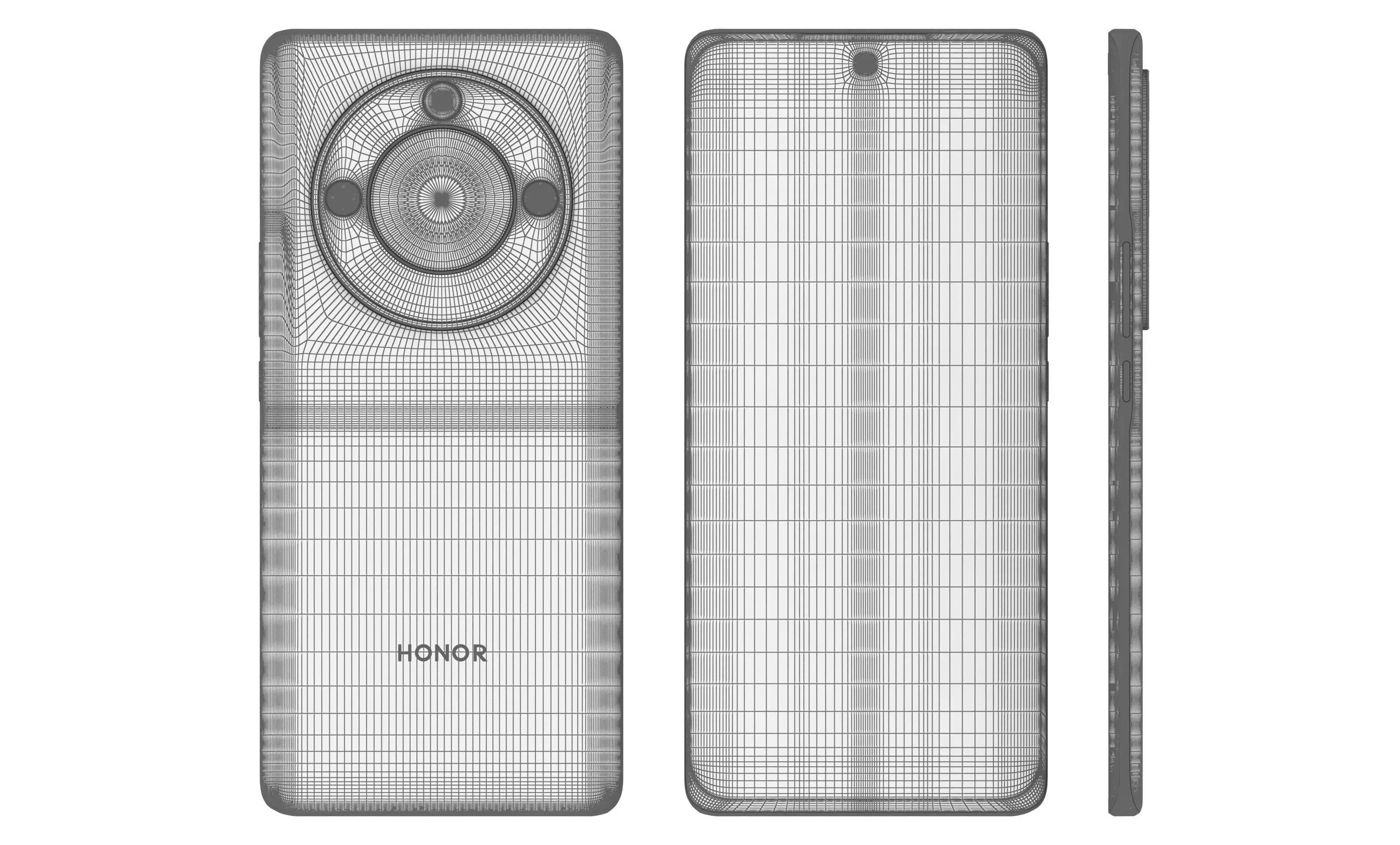 Honor X50 Orange High Poly 3D model_23