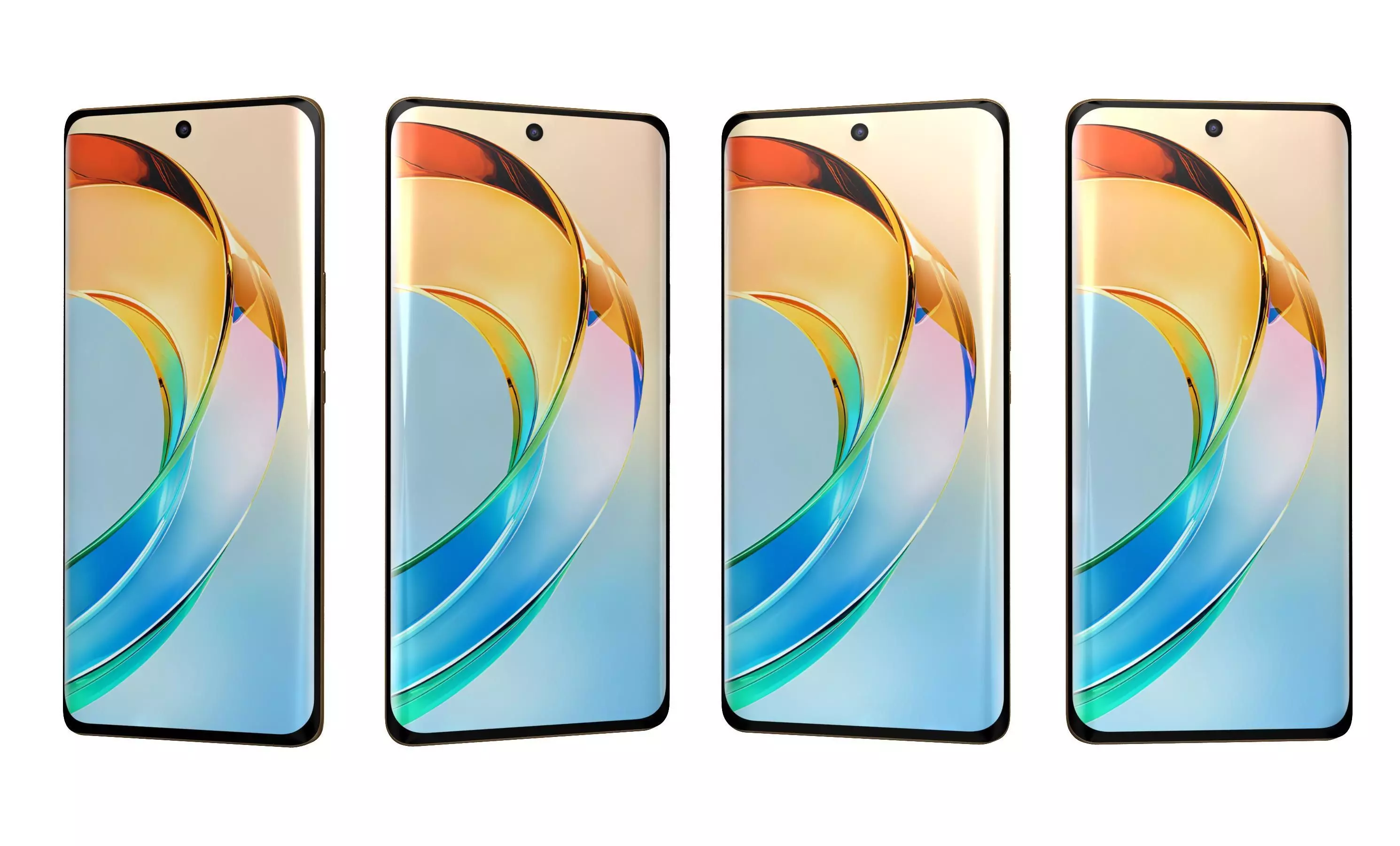 Honor X50 Orange High Poly 3D model_12