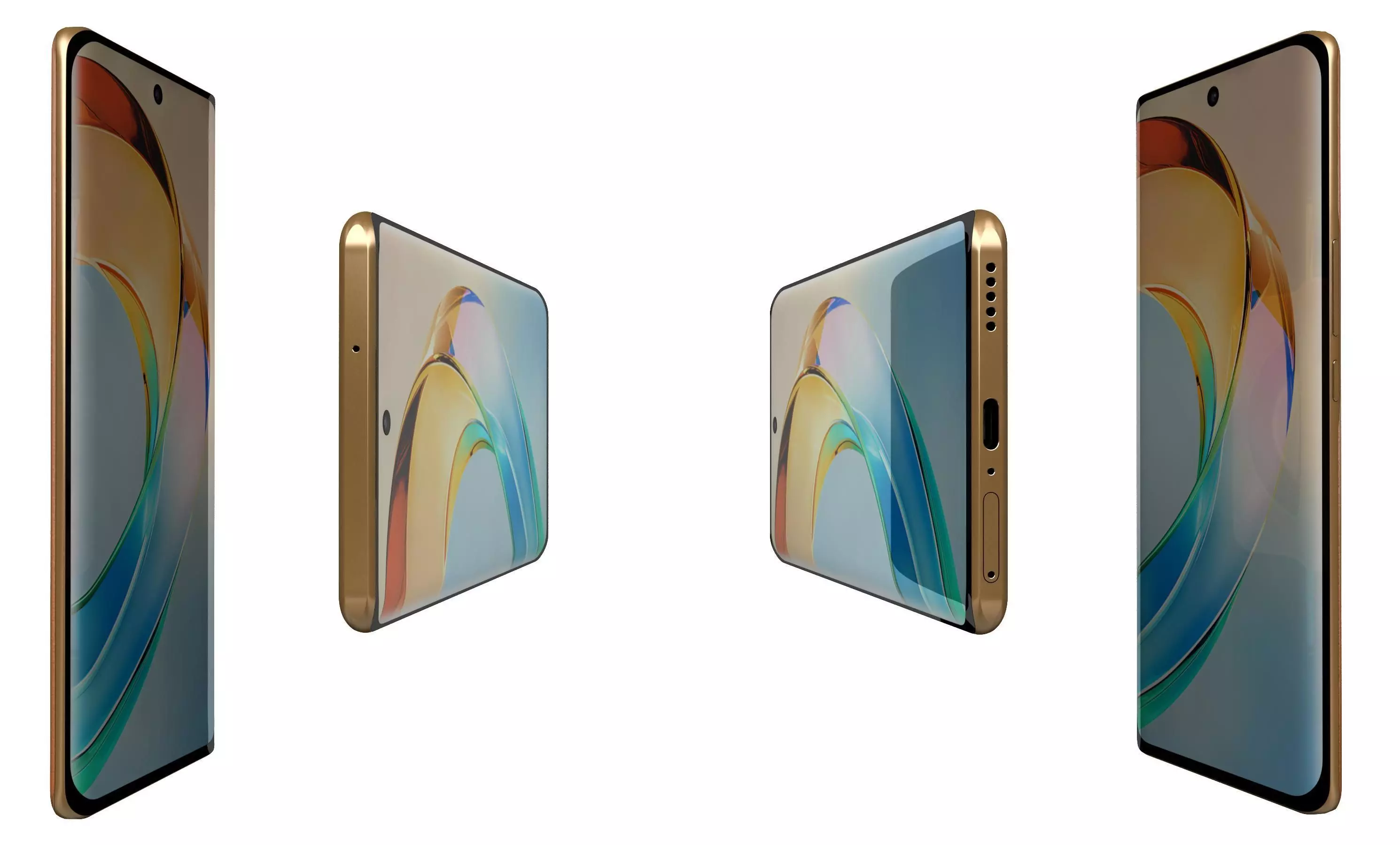 Honor X50 Orange High Poly 3D model_8