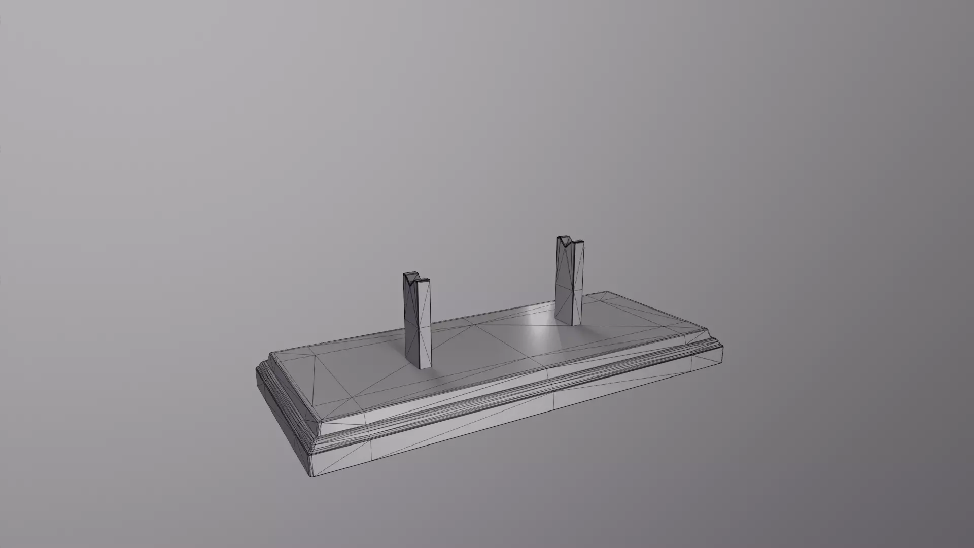 Antique Display Stand Low-poly 3D model_4