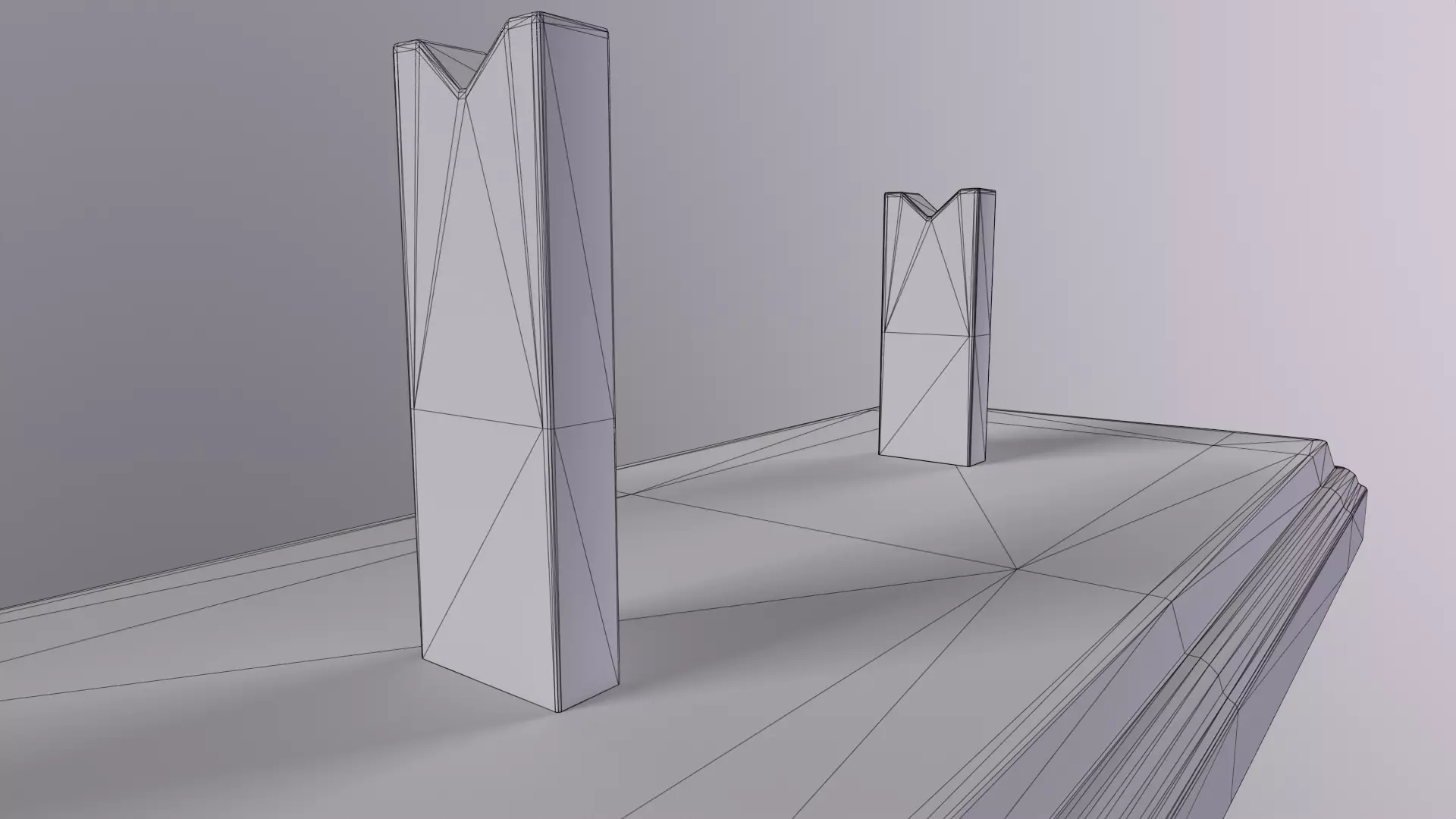 Antique Display Stand Low-poly 3D model_12