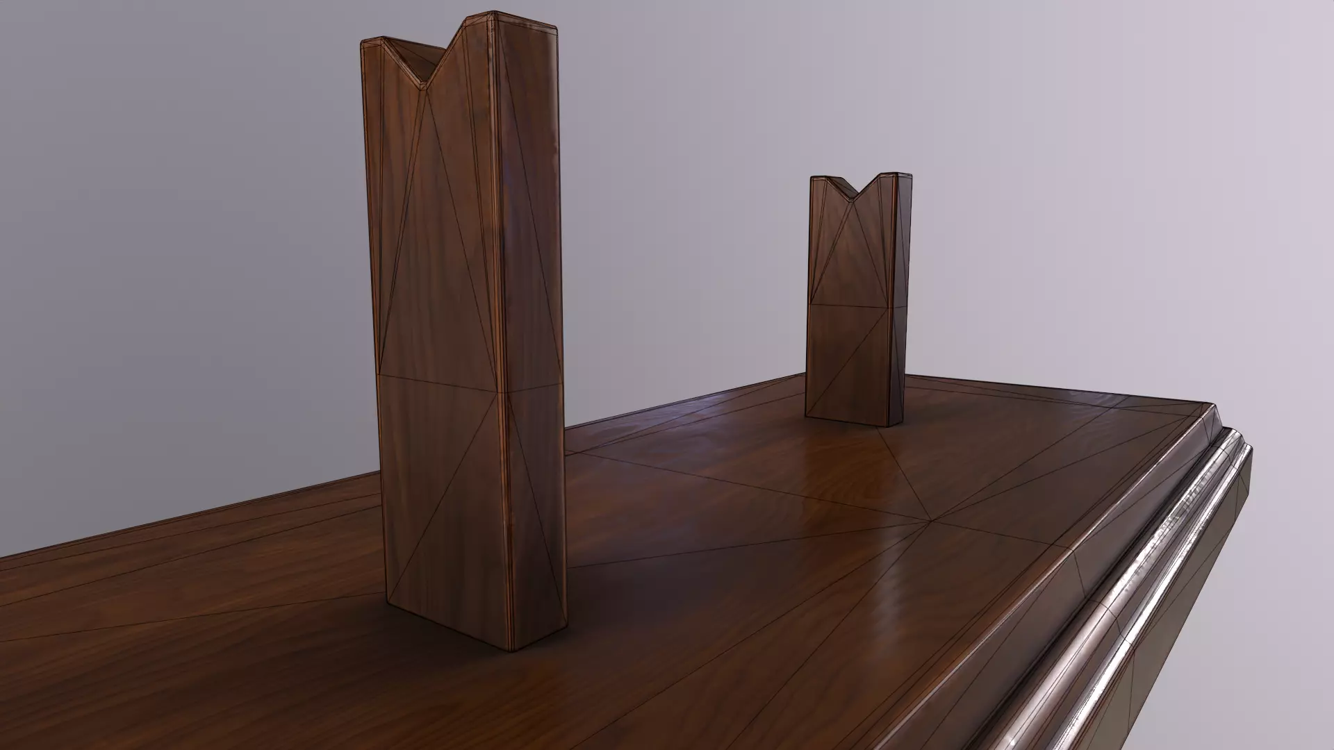 Antique Display Stand Low-poly 3D model_10