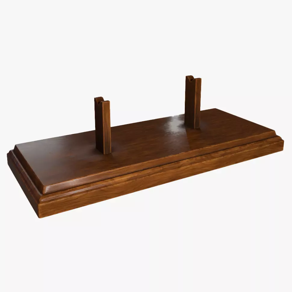 Antique Display Stand Low-poly 3D model_0