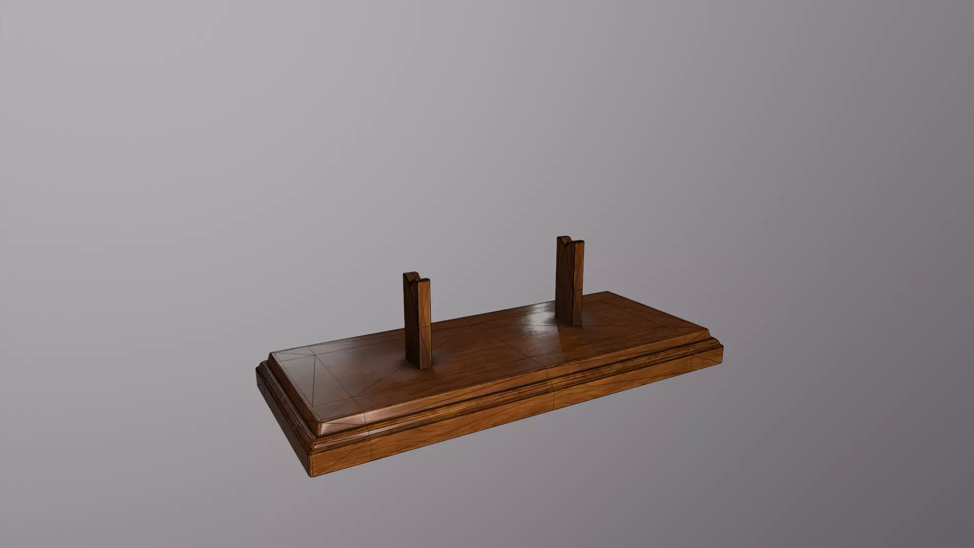 Antique Display Stand Low-poly 3D model_2