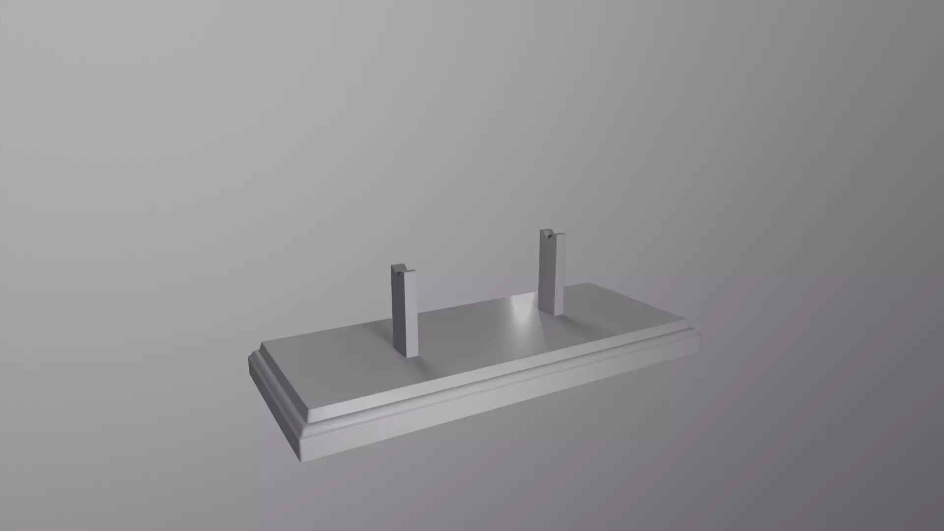 Antique Display Stand Low-poly 3D model_3