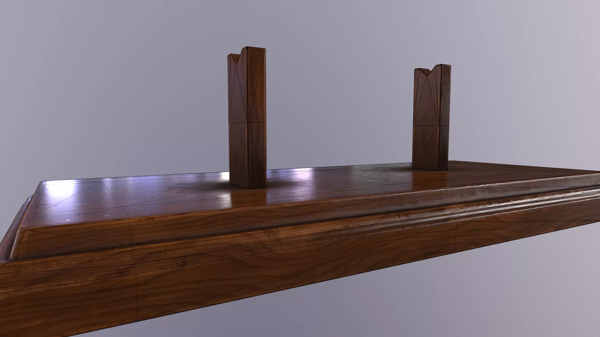 Antique Display Stand Low-poly 3D model_6