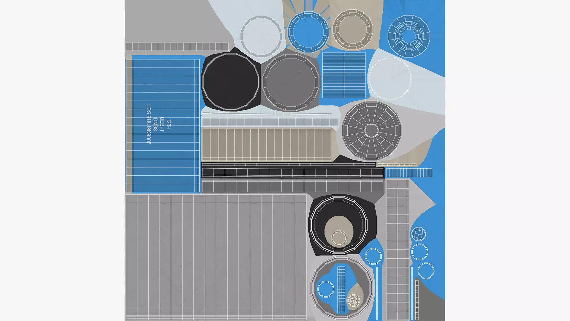 DM98 Round Shell 120MM Gameready Low-poly 3D model_12